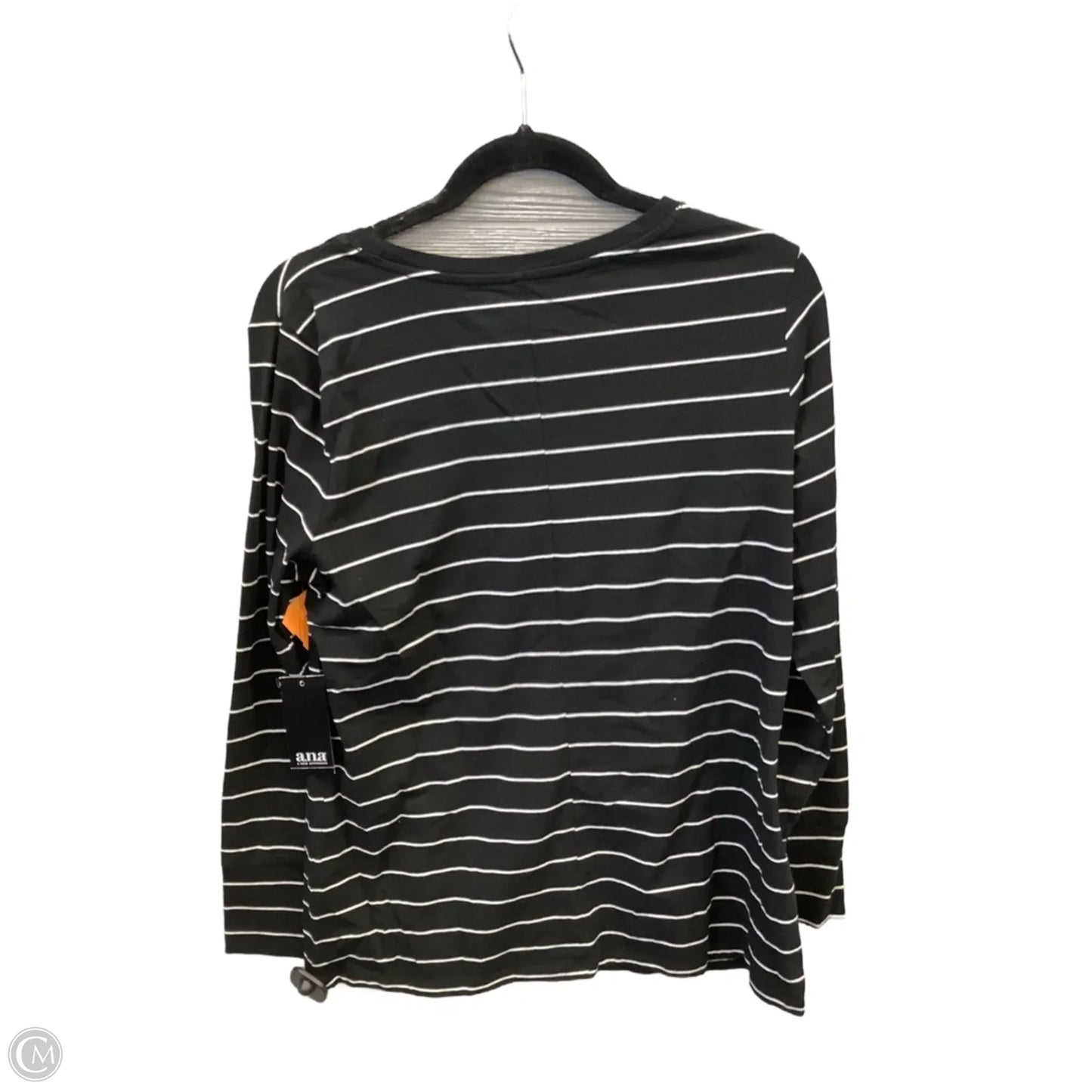 Top Long Sleeve By Ana In Striped Pattern, Size: L