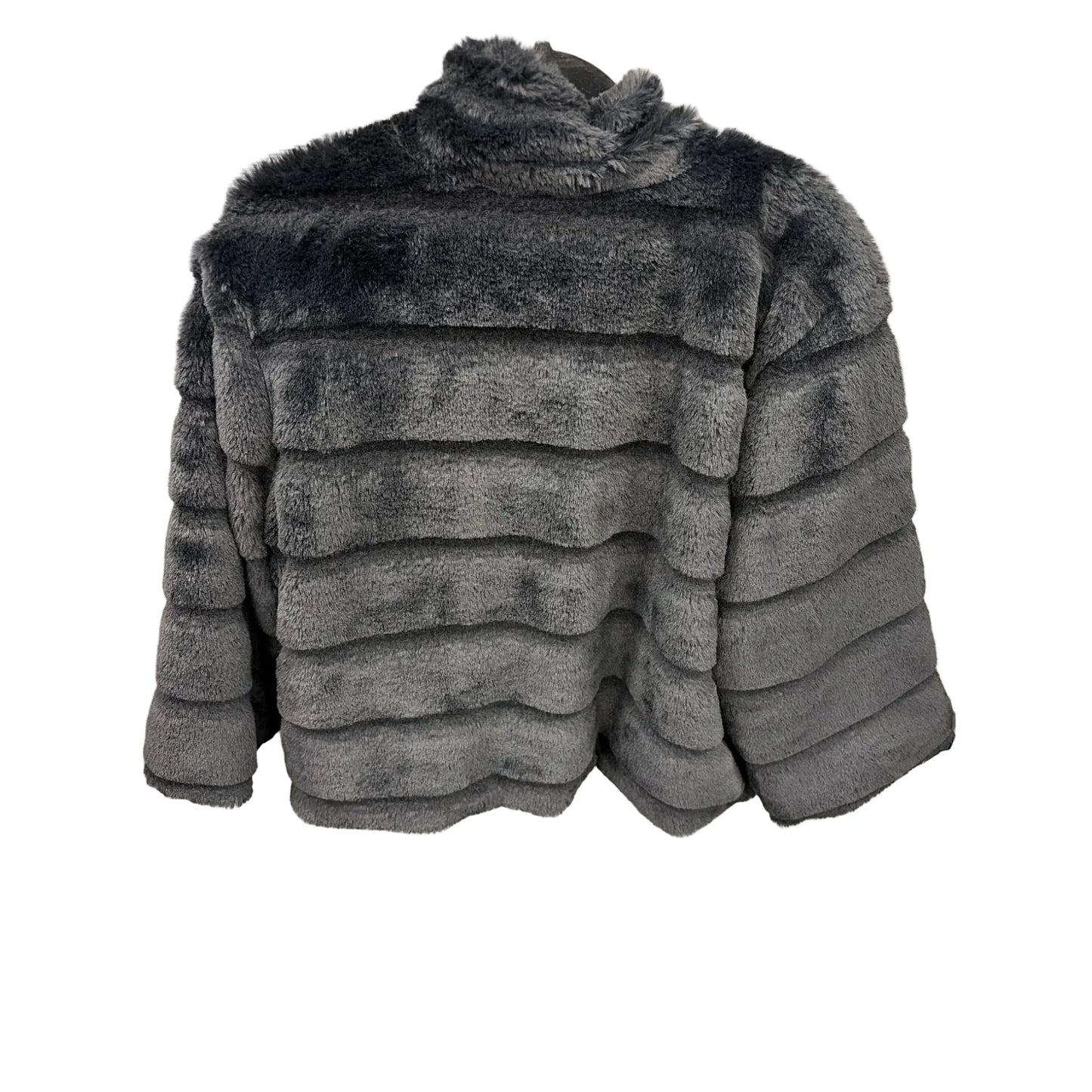 Jacket Faux Fur & Sherpa By Ashley Stewart In Black, Size: 1x