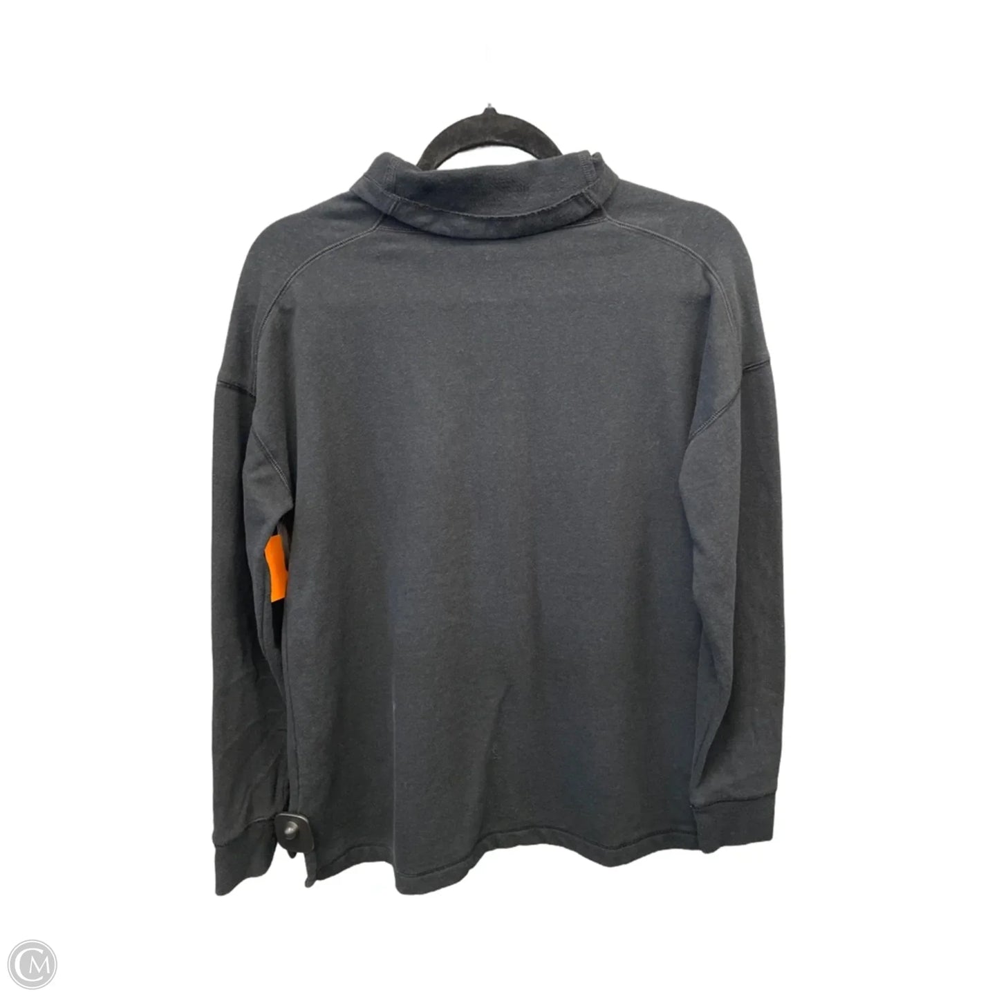 Athletic Top Long Sleeve Collar By Under Armour In Black, Size: S