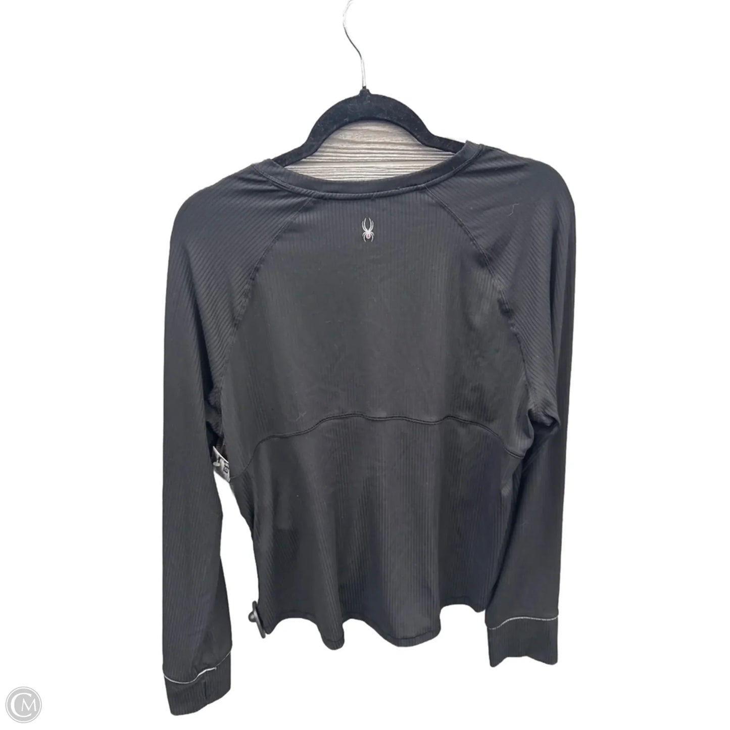Athletic Top Long Sleeve Crewneck By Spyder In Black, Size: Xl