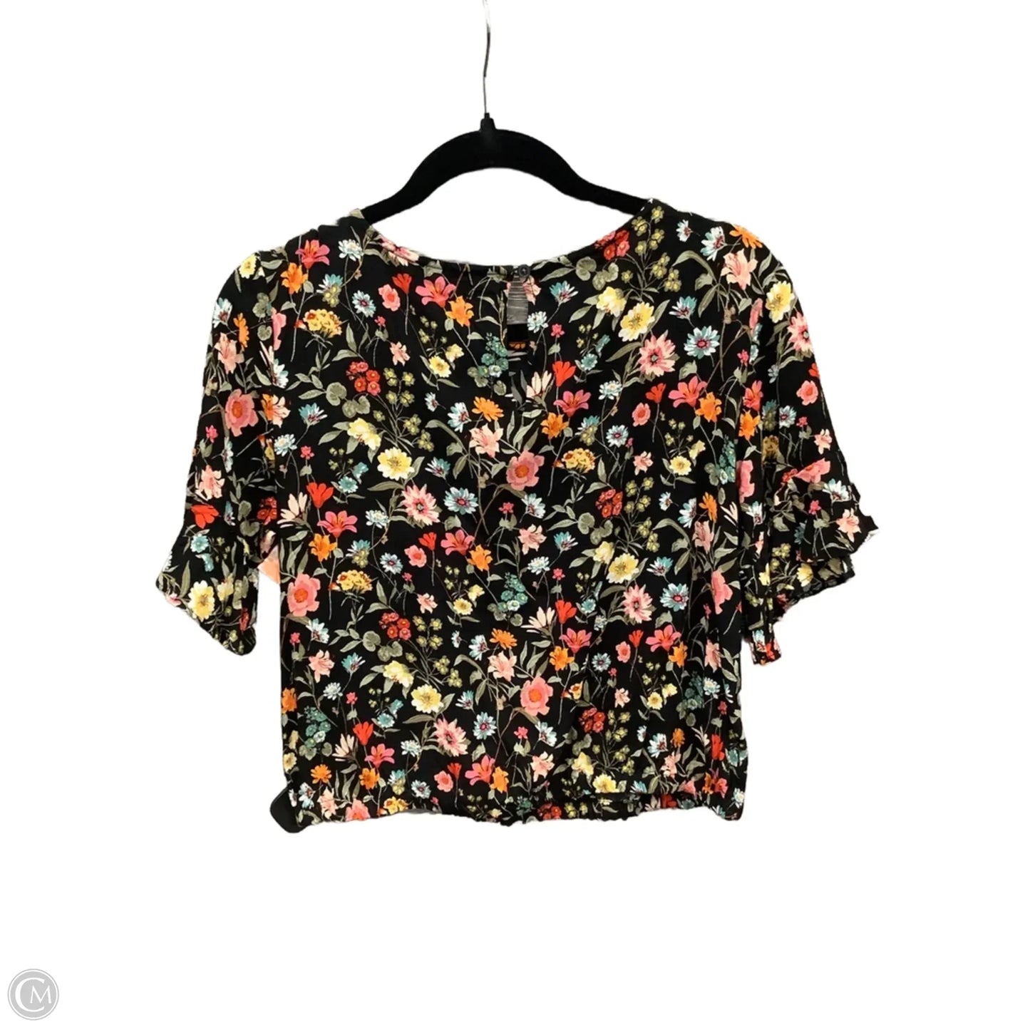 Blouse Short Sleeve By Loft In Floral Print, Size: S