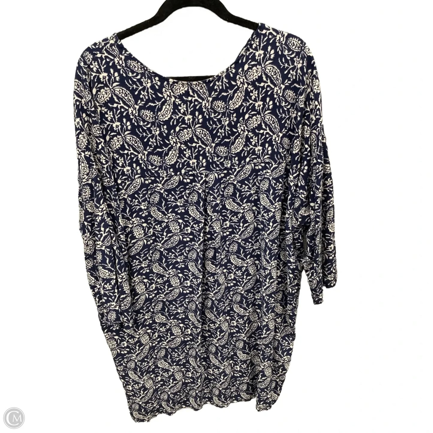 Dress Casual Midi By Old Navy In Blue & White, Size: Xxl