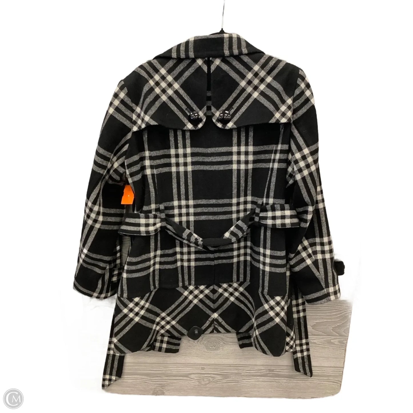 Coat Peacoat By Clothes Mentor In Black & White, Size: 1x