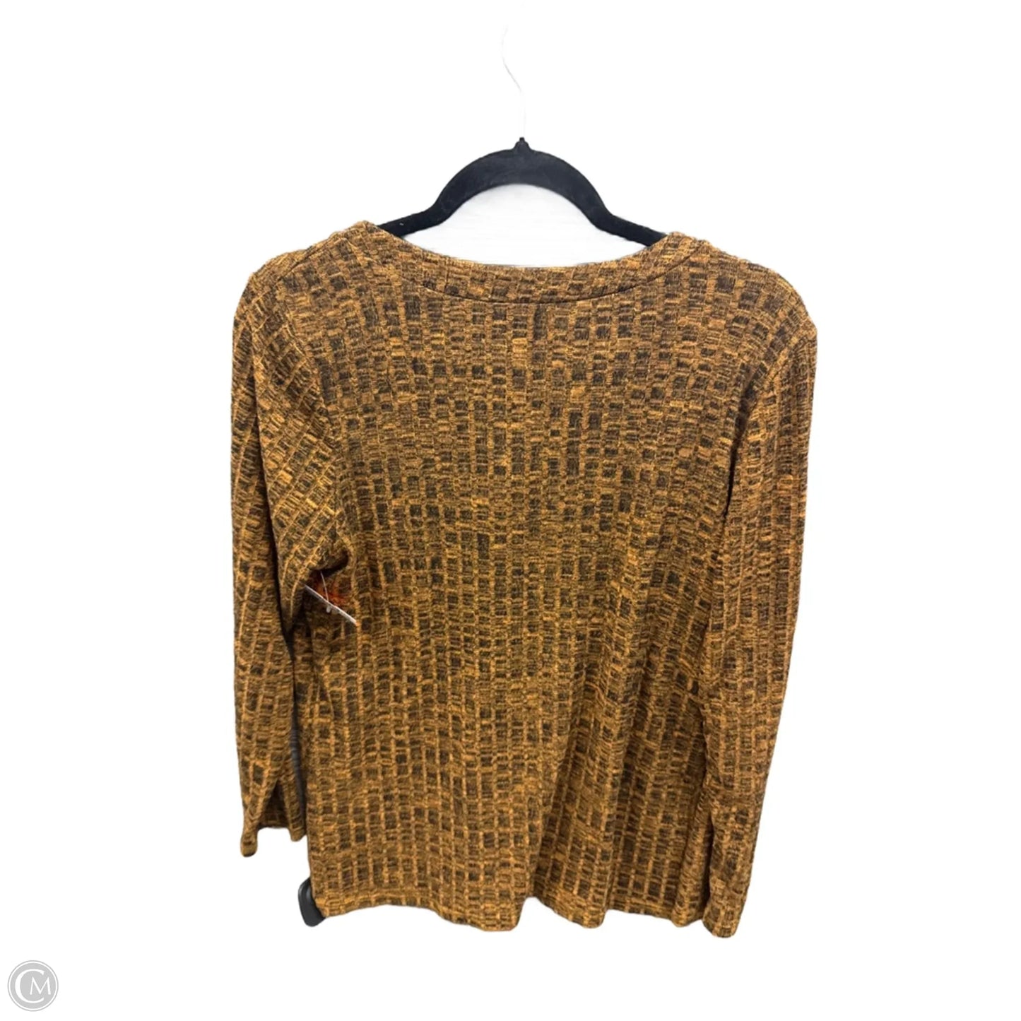 Top Long Sleeve By Ny Collection In Yellow, Size: L