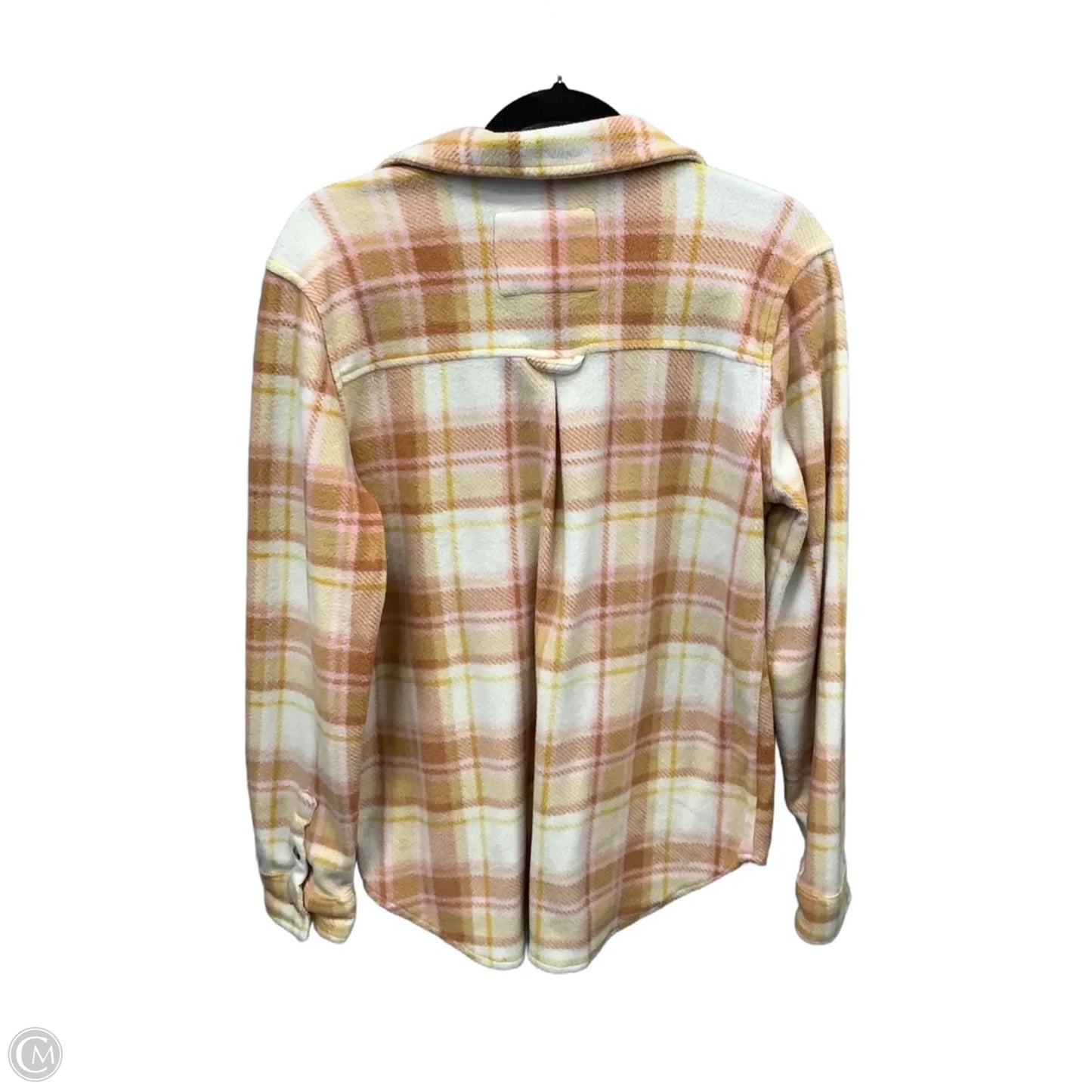 Top Long Sleeve By Billabong In Plaid Pattern, Size: L