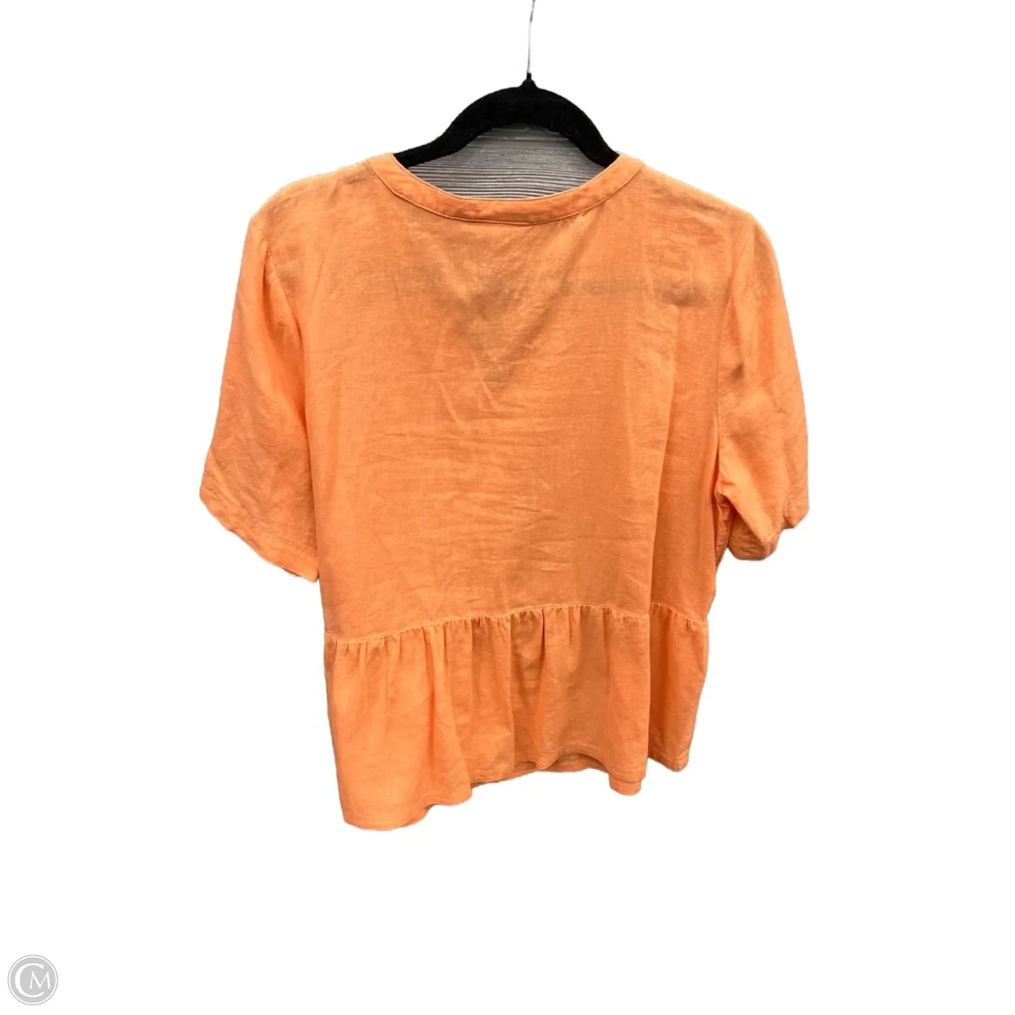 Top Short Sleeve By D&co. In Orange, Size: M