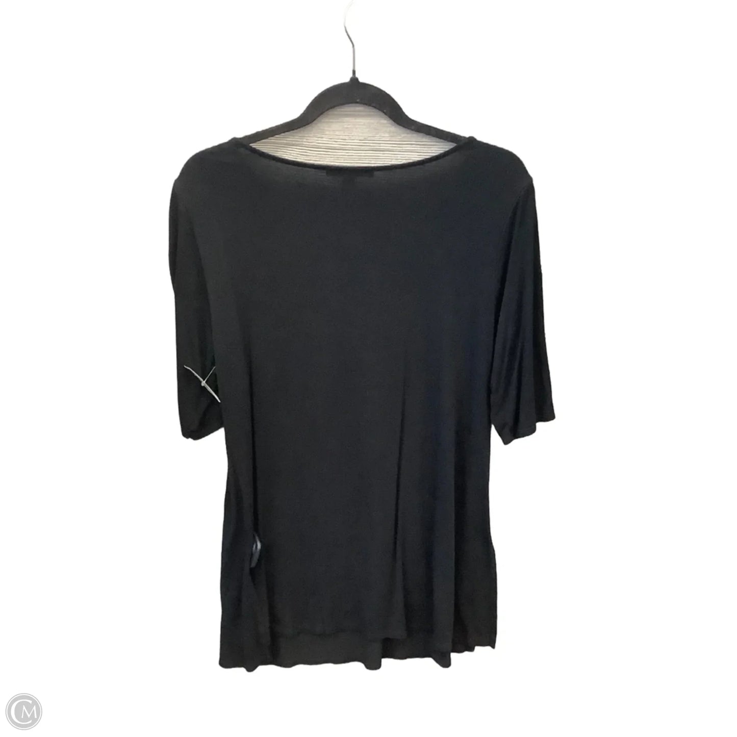 Top Short Sleeve By Cable And Gauge In Black & White, Size: L
