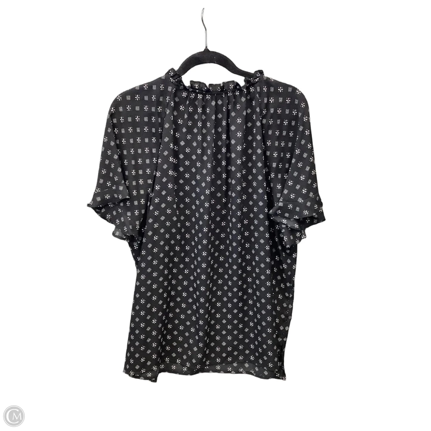 Top Short Sleeve By Liz Claiborne In Black, Size: Xxl
