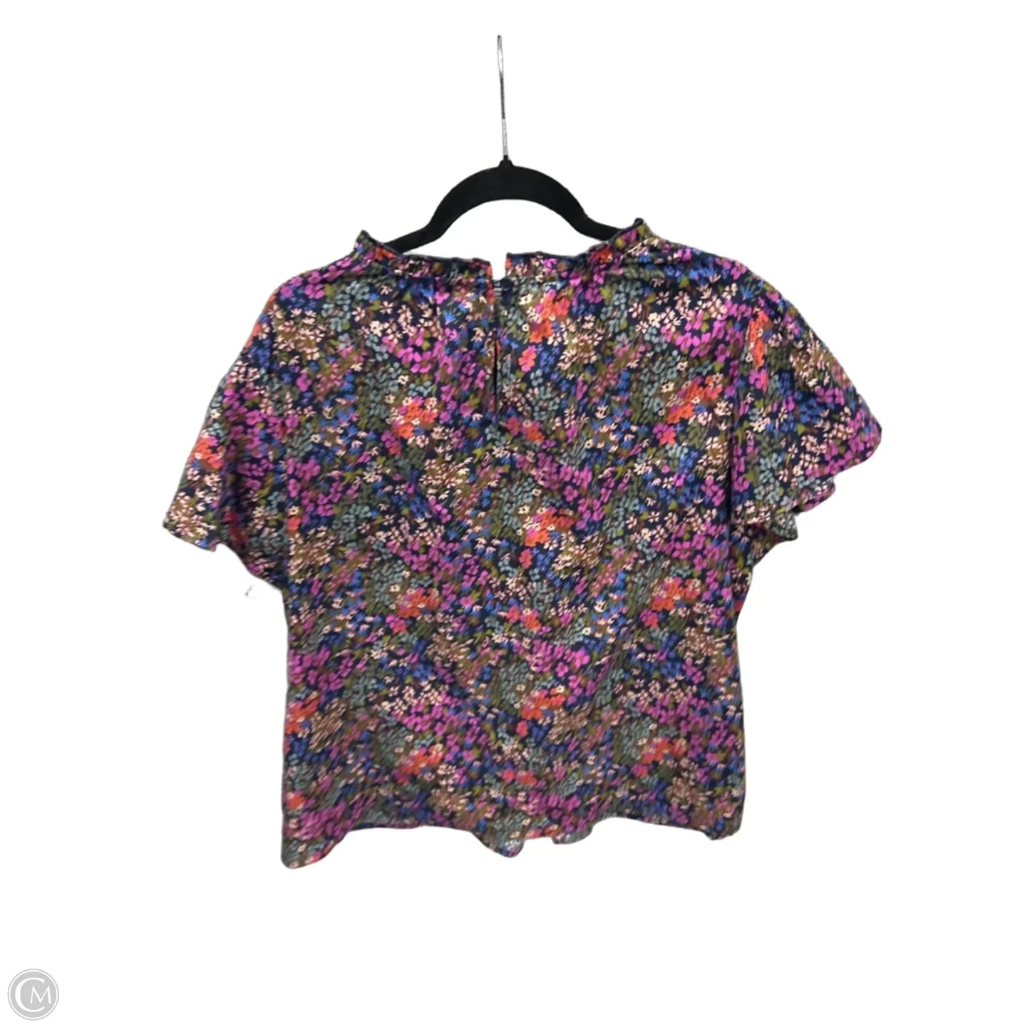 Top Short Sleeve By Time And Tru In Floral Print, Size: Xxl