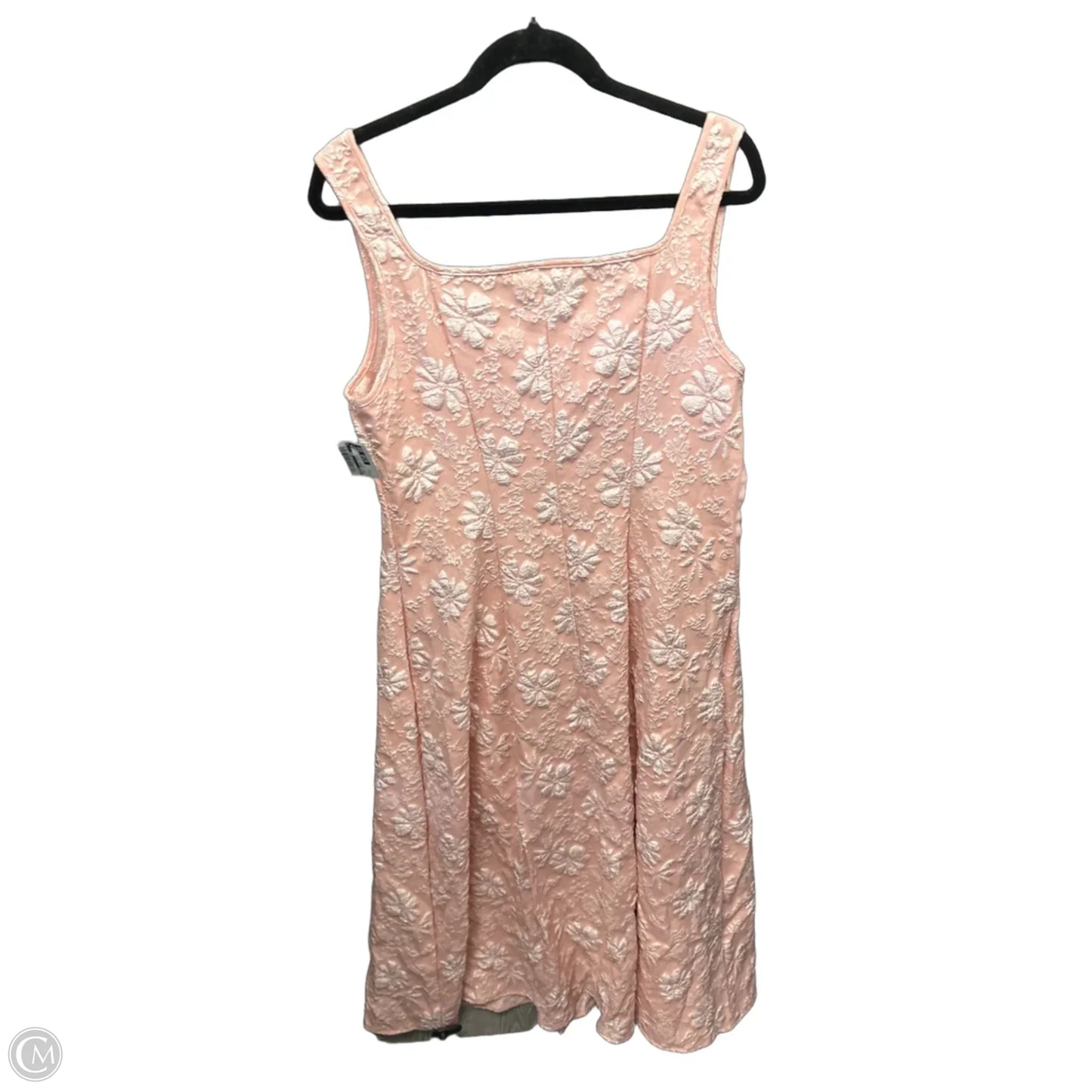 Dress Casual Midi By Shein In Pink & White, Size: 1x