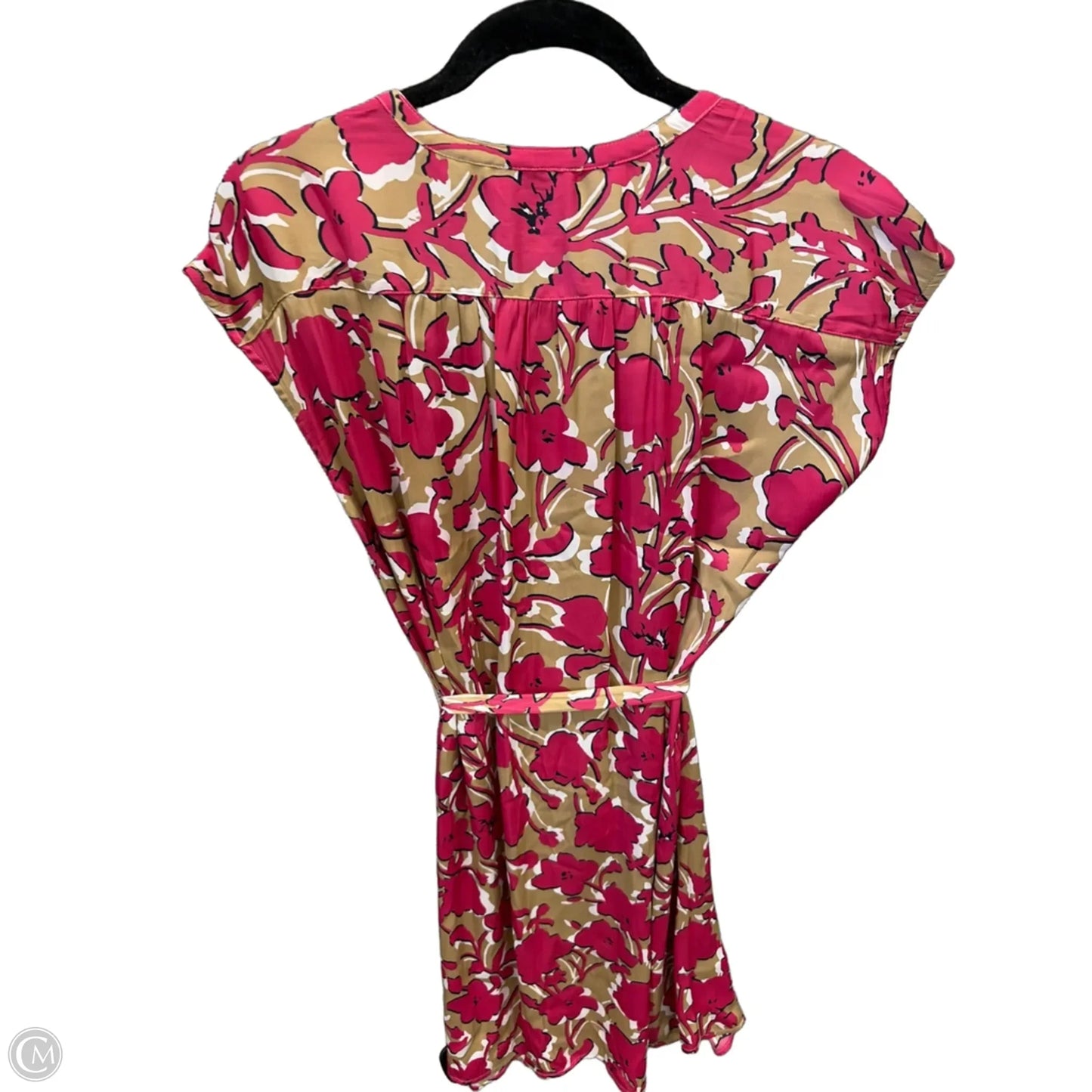 Dress Casual Midi By Loft In Pink & Tan, Size: M
