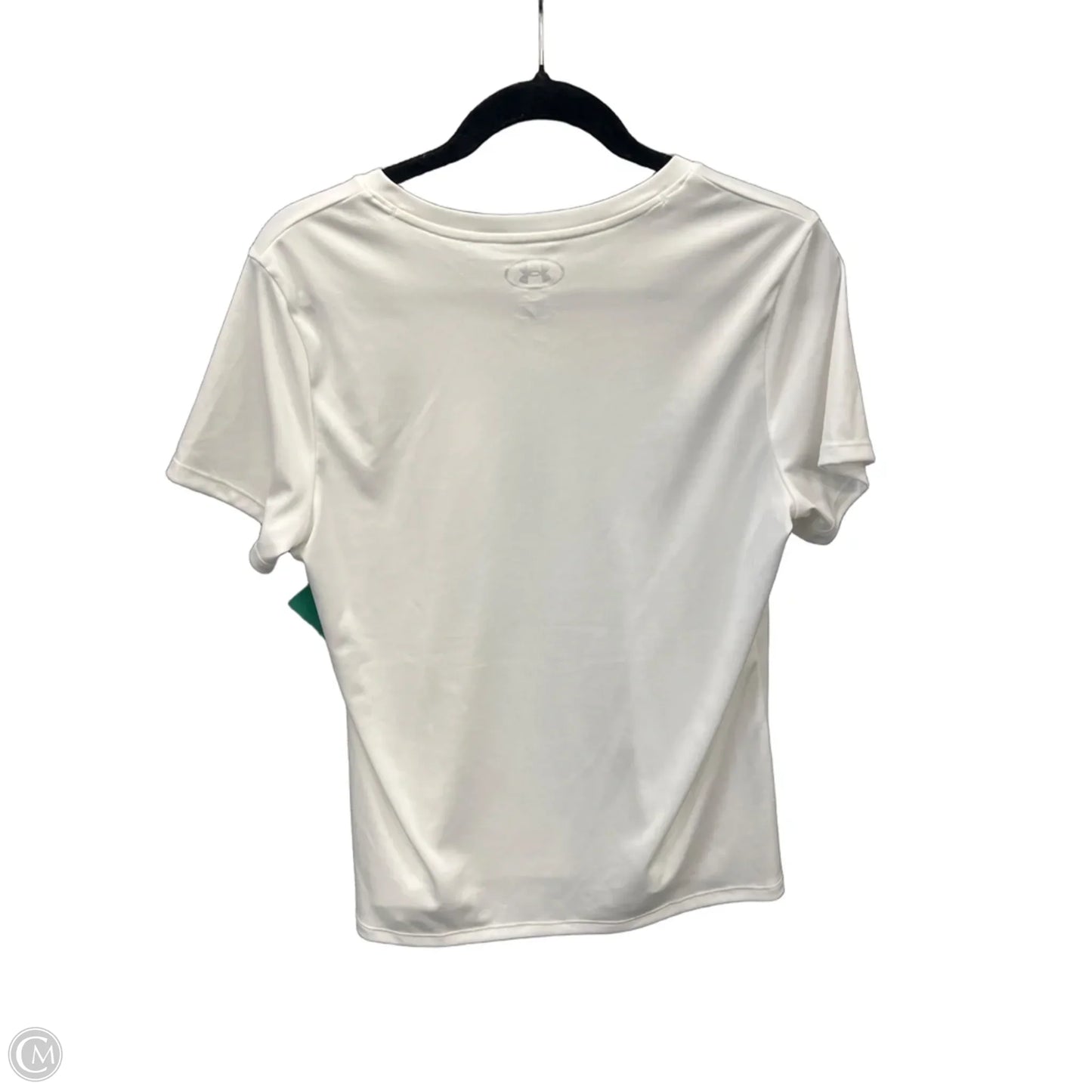 Athletic Top Short Sleeve By Under Armour In White, Size: M