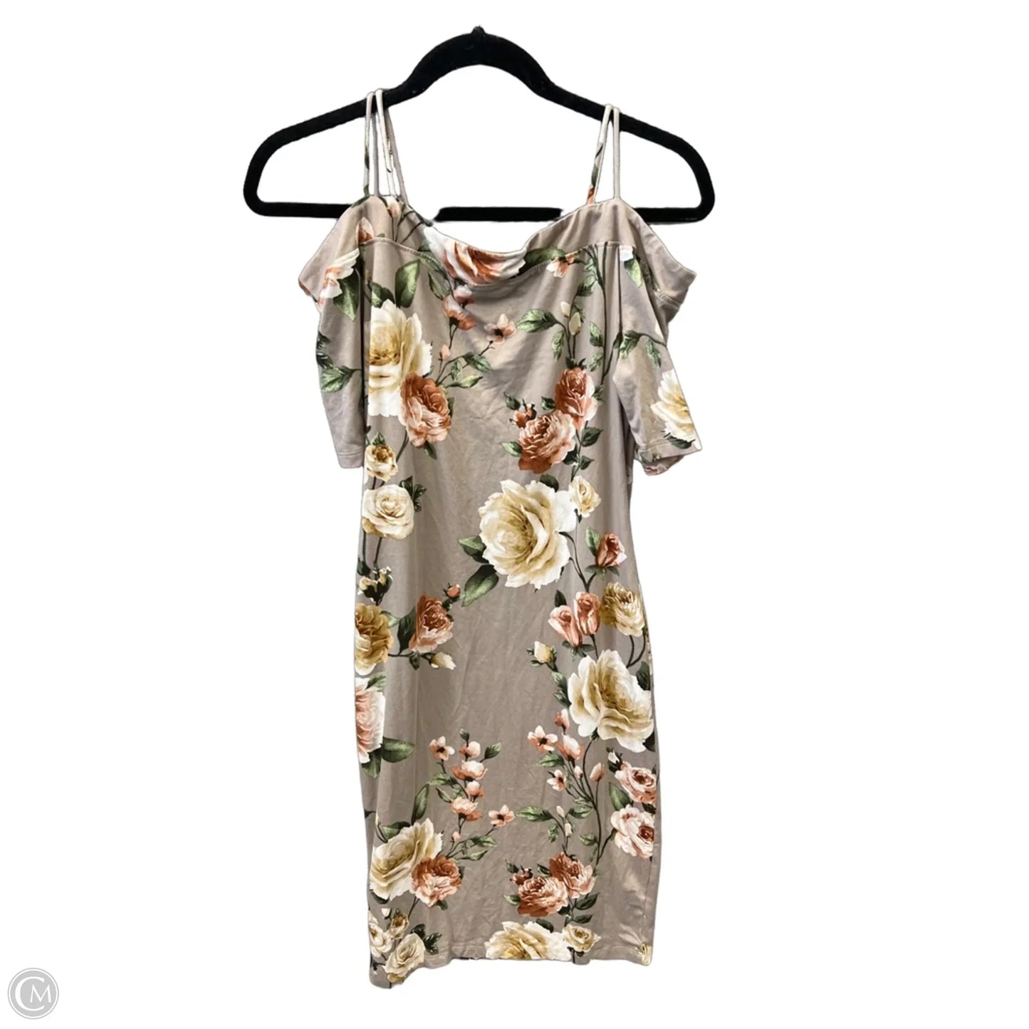 Dress Casual Midi By Haute Monde In Floral Print, Size: Xl