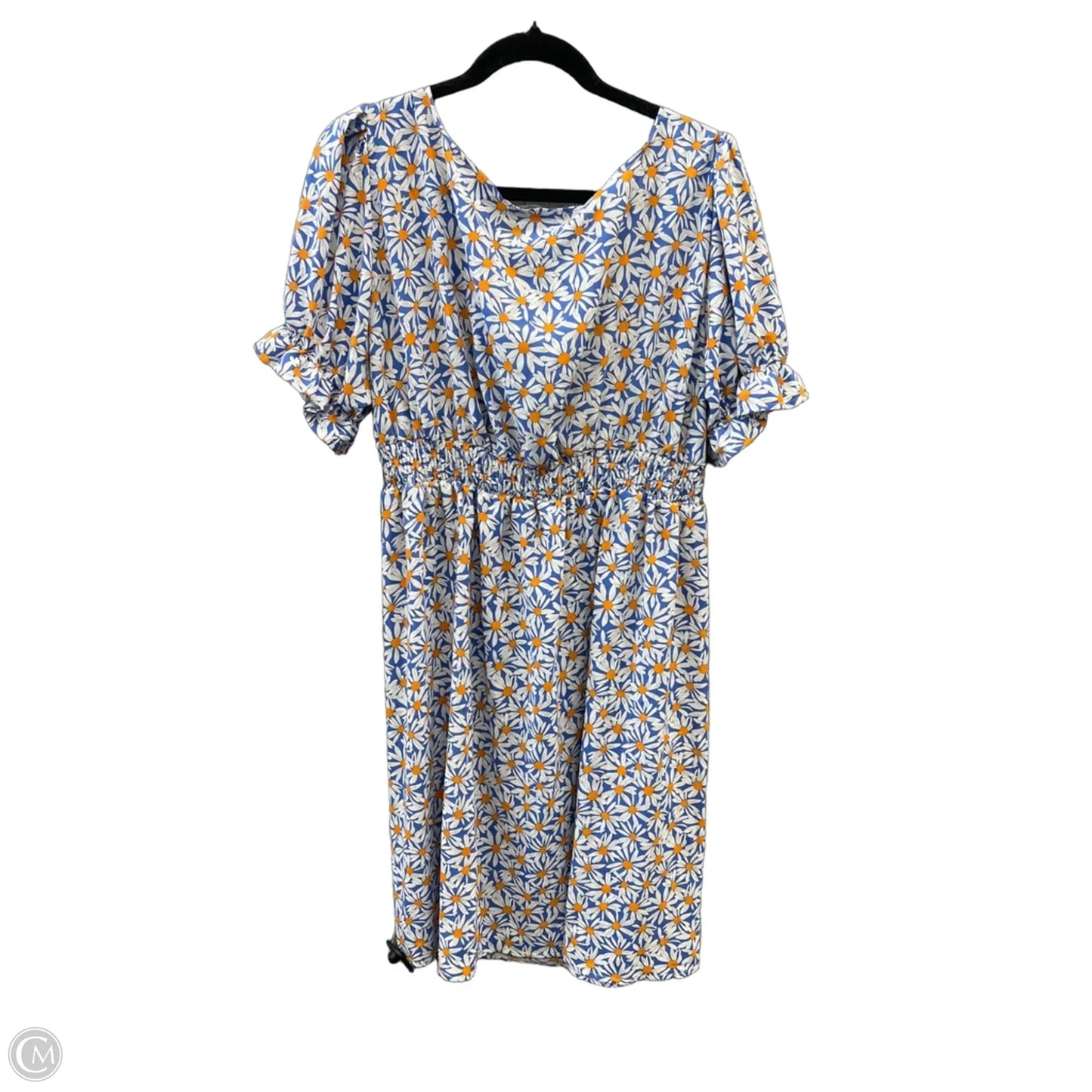 Dress Casual Midi By Bloomchic In Blue & Orange, Size: 1x
