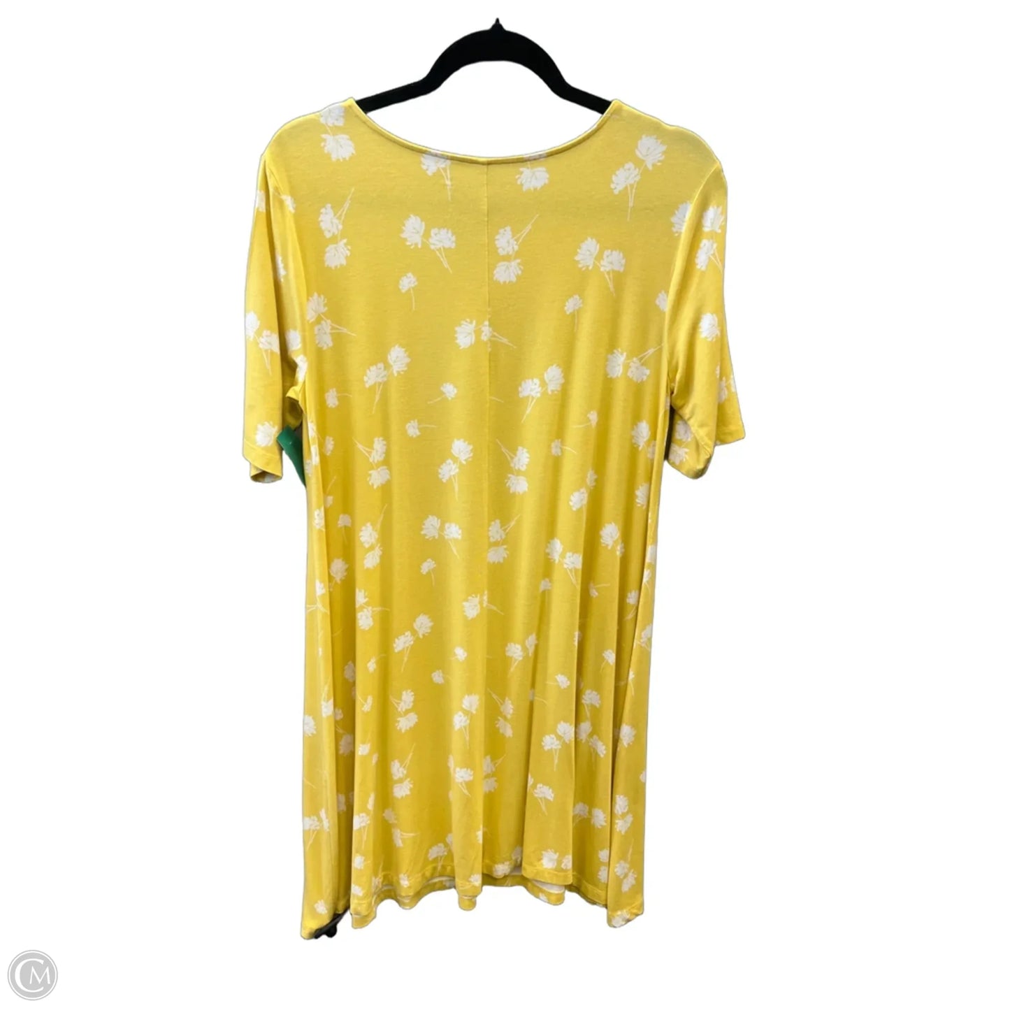 Dress Casual Midi By St Johns Bay In White & Yellow, Size: M