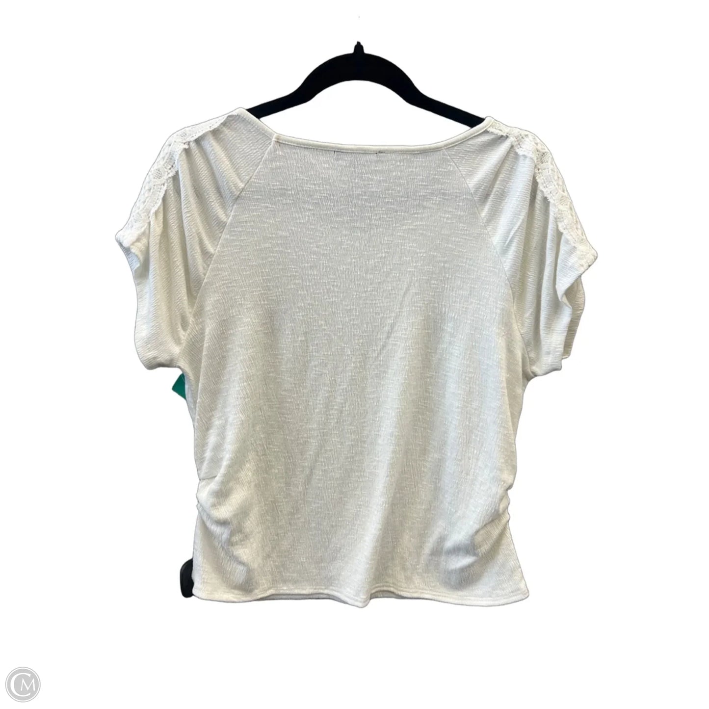 Top Short Sleeve By Clothes Mentor In Cream, Size: S