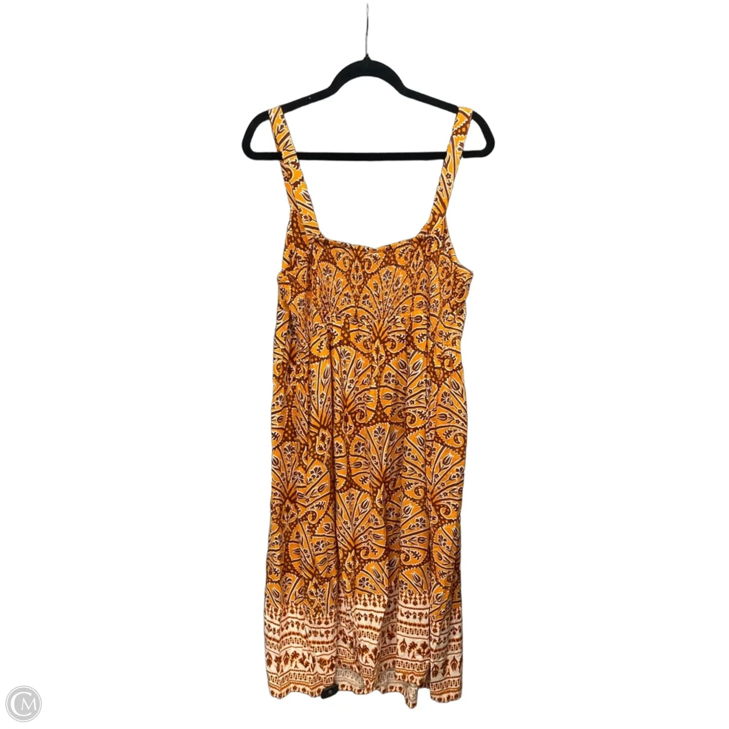 Dress Casual Midi By Knox Rose In Orange, Size: Xxl