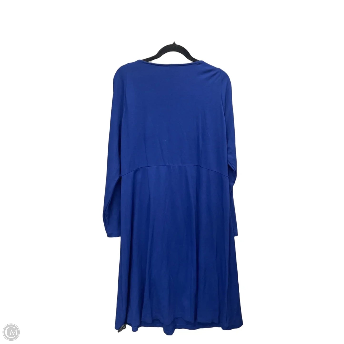 Dress Casual Midi By Talbots In Blue, Size: 1x