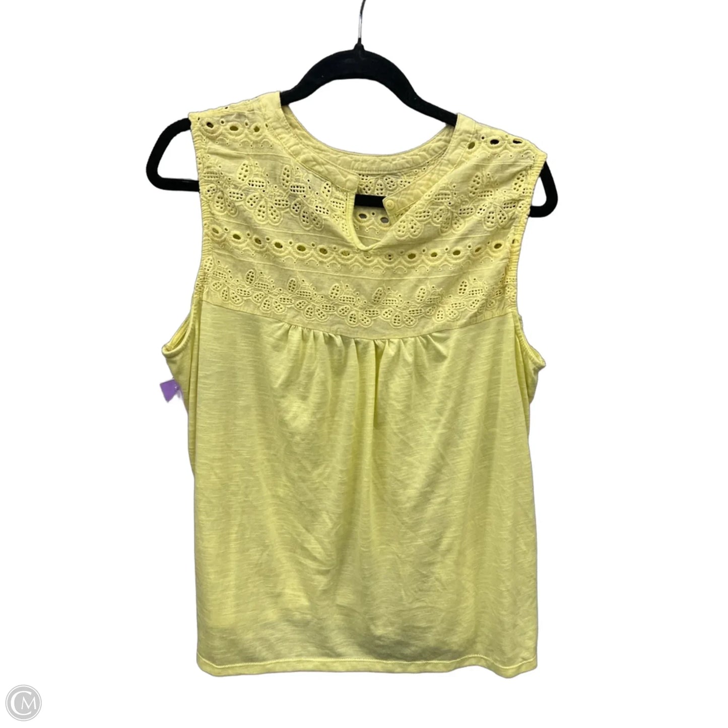 Top Sleeveless By Clothes Mentor In Yellow, Size: 3x