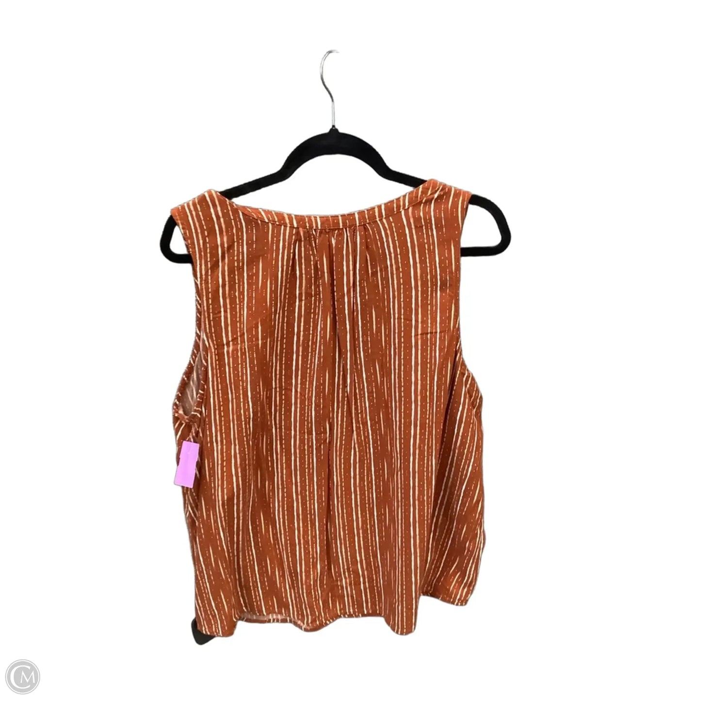 Top Sleeveless By Sonoma In Orange, Size: Xxl