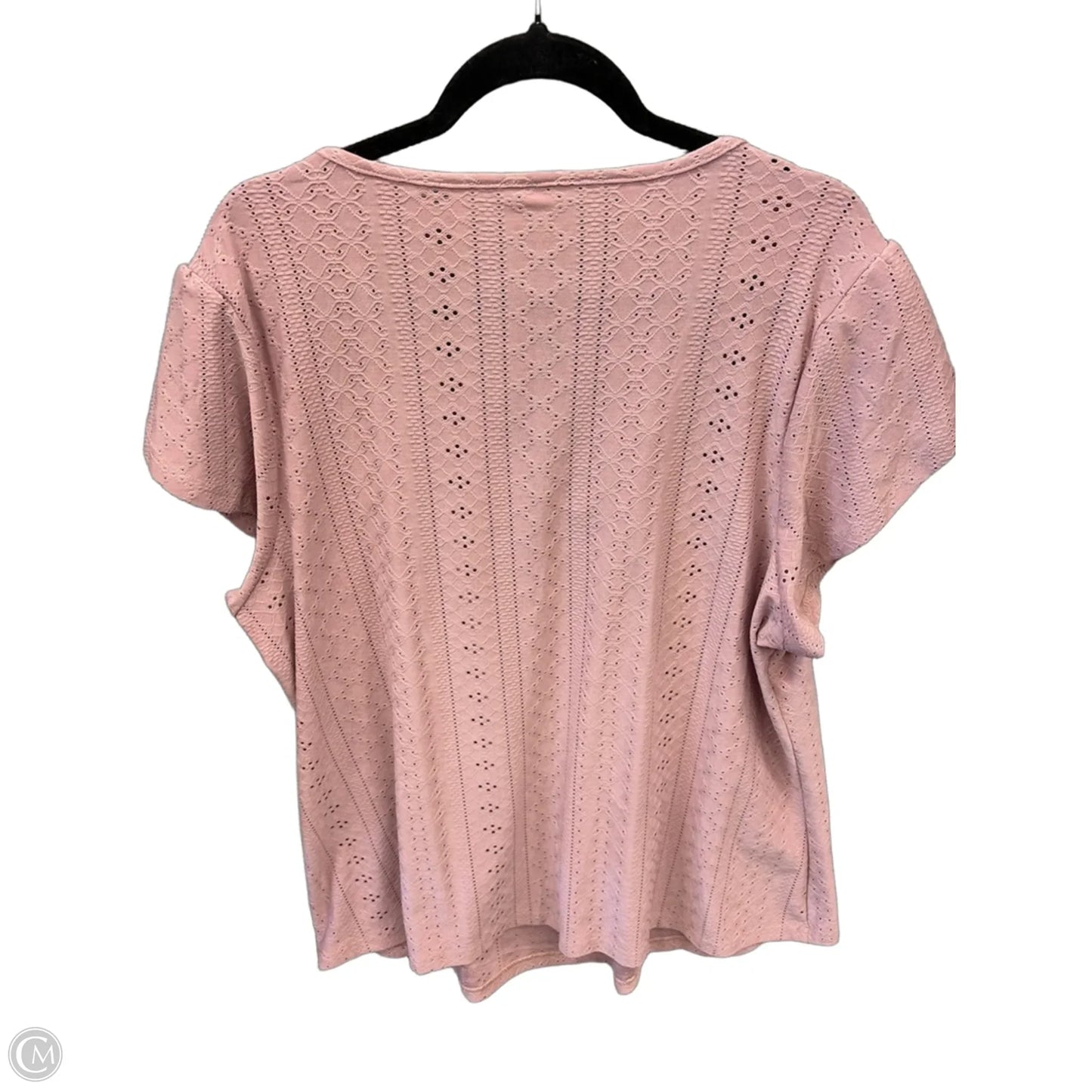 Top Short Sleeve By Clothes Mentor In Pink, Size: 2x