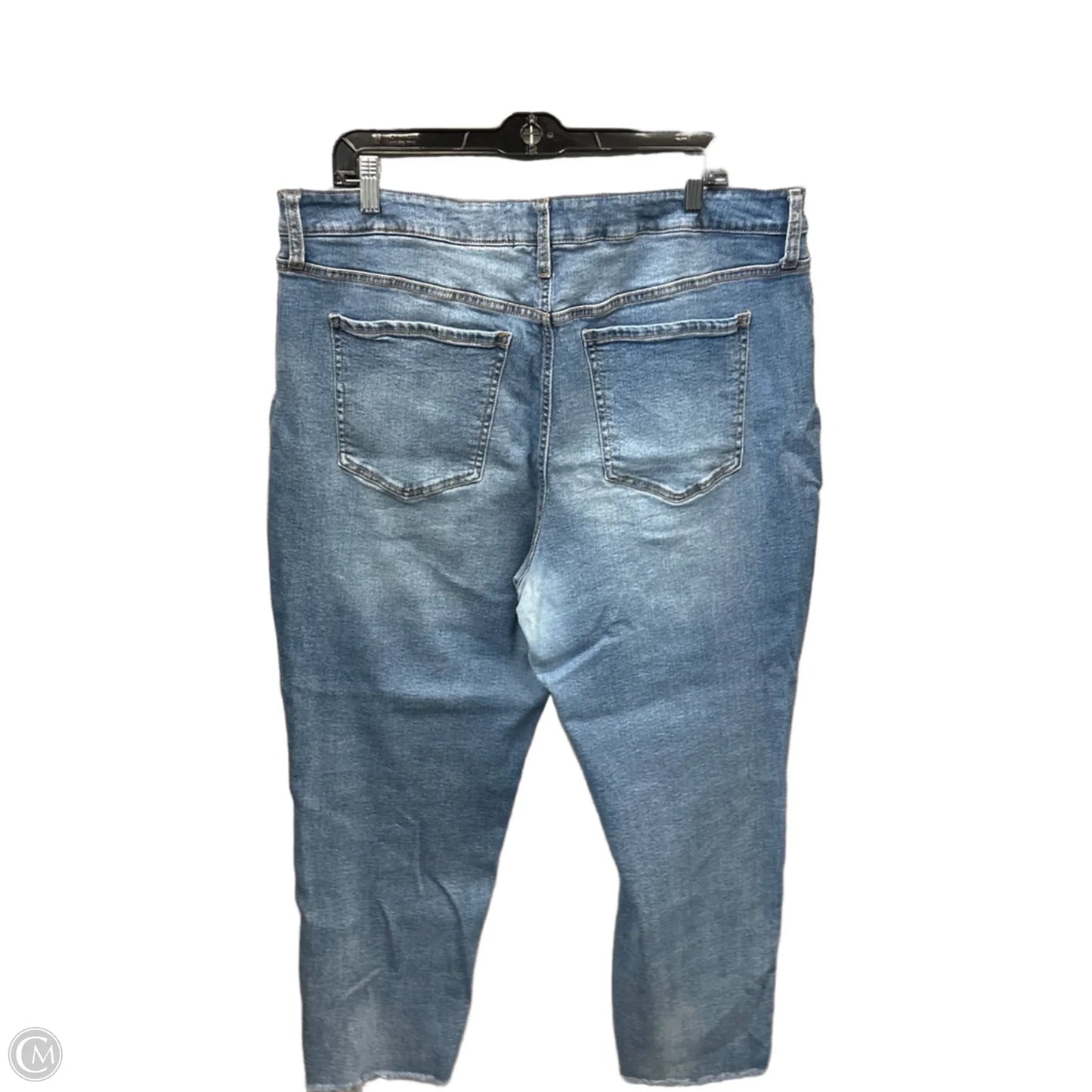 Jeans Cropped By Terra & Sky In Blue Denim, Size: 18