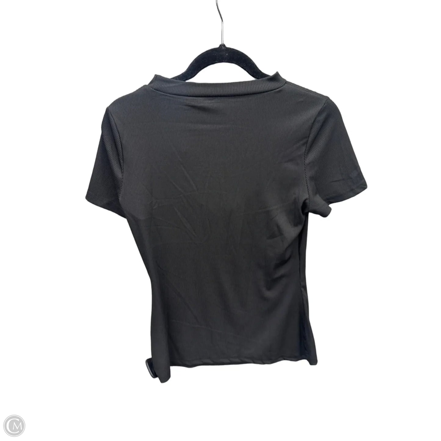Top Short Sleeve By Clothes Mentor In Black, Size: L
