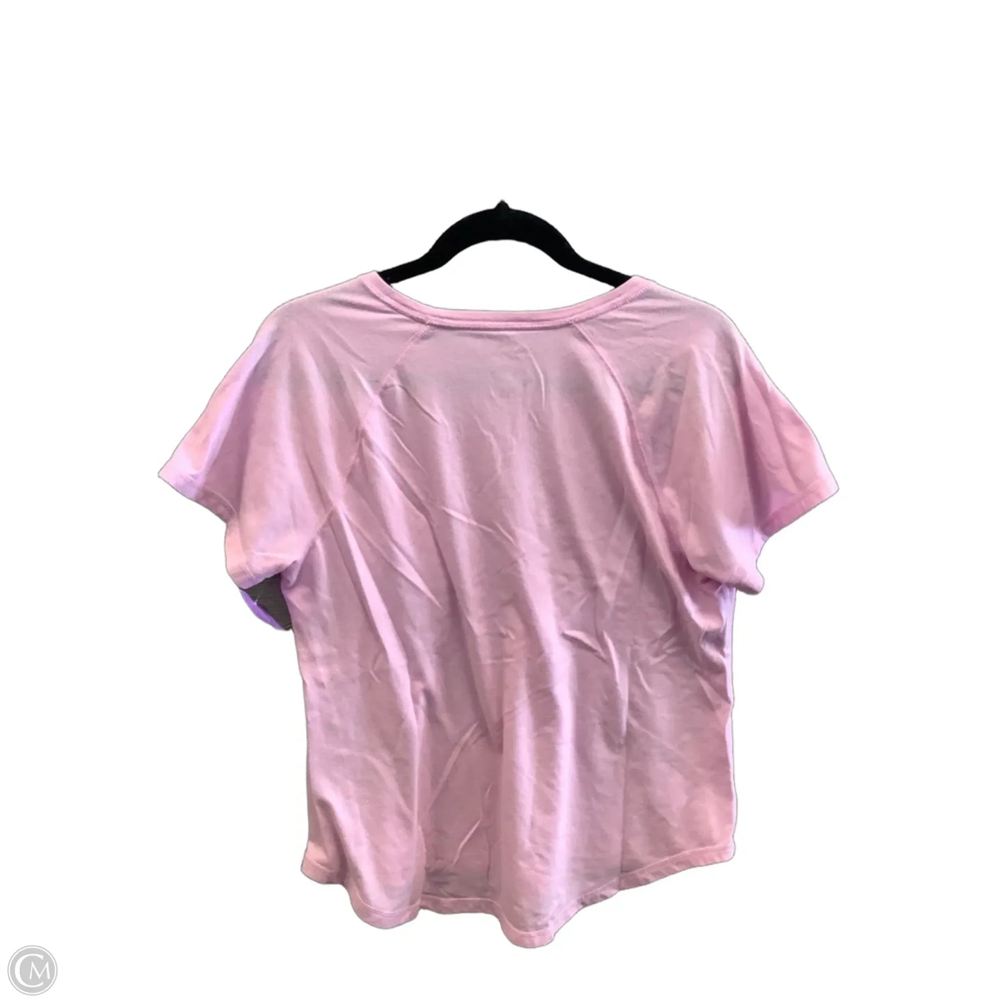 Athletic Top Short Sleeve By Tek Gear In Pink, Size: L