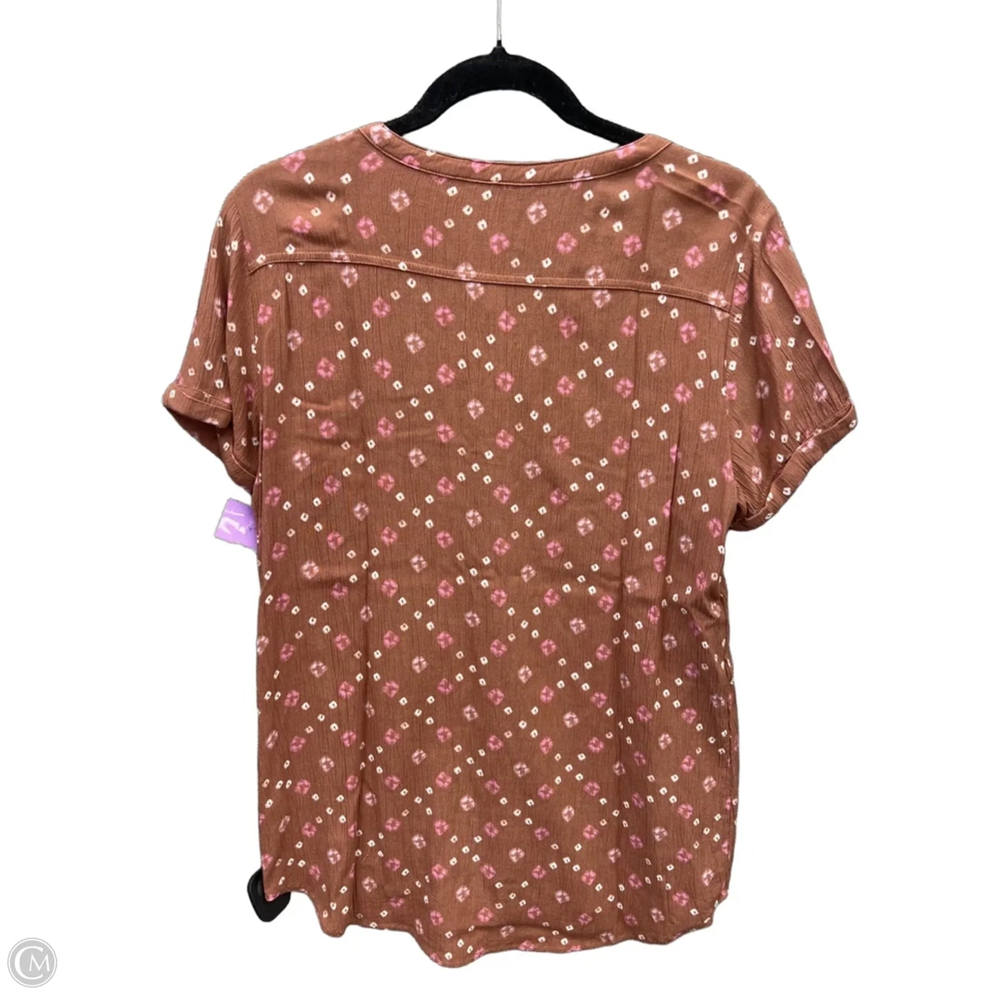 Top Short Sleeve By Sonoma In Brown, Size: M