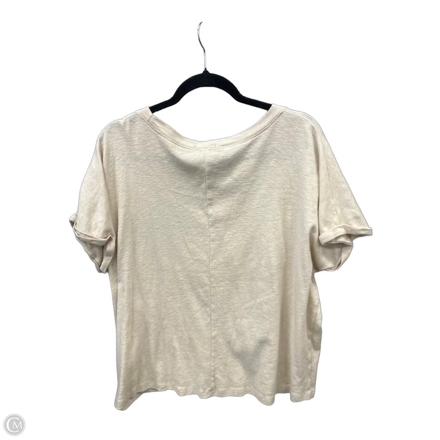 Top Short Sleeve By Falls Creek In Cream, Size: Xl
