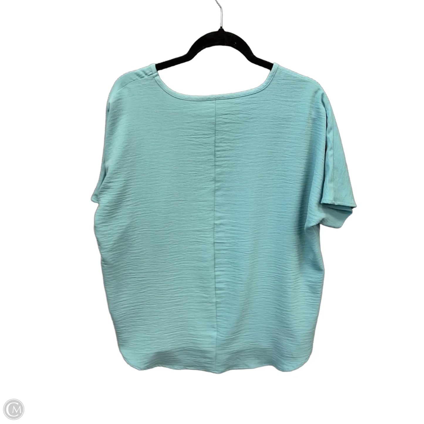 Top Short Sleeve By Zenana In Blue, Size: S