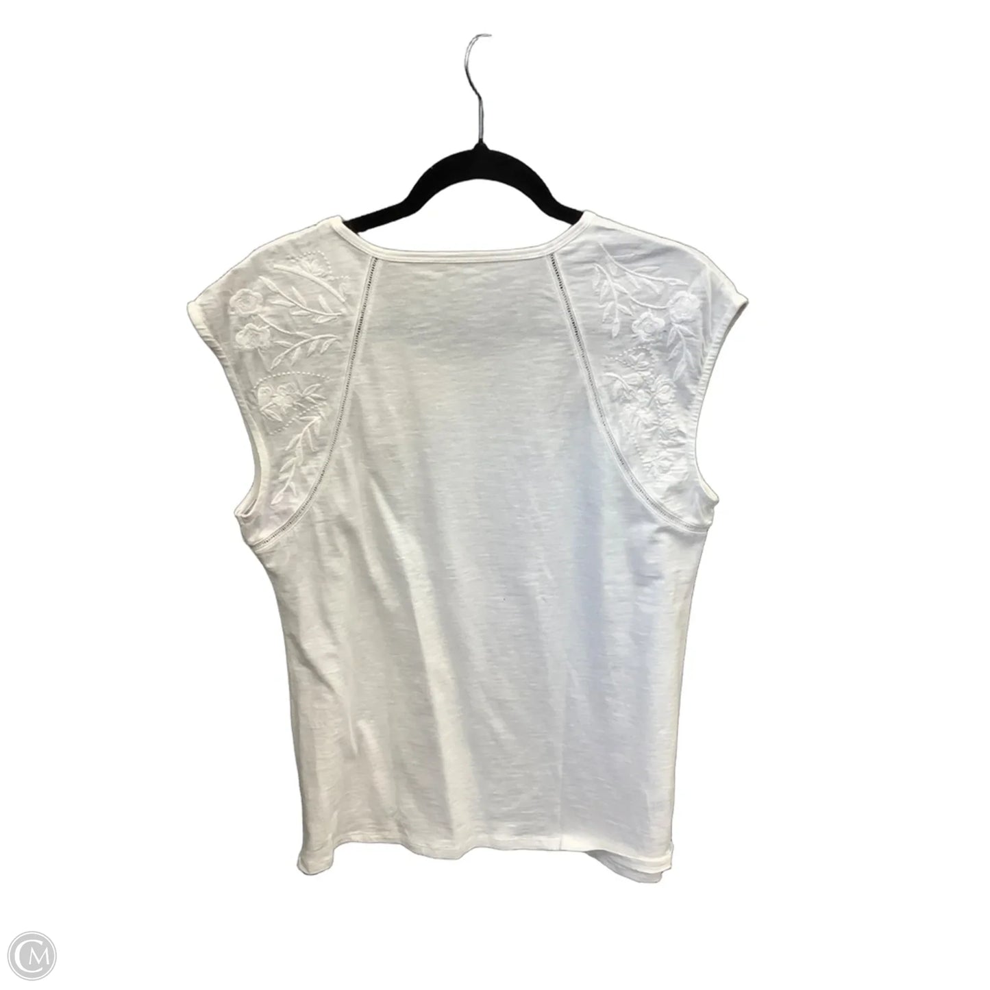 Top Sleeveless By Eddie Bauer In White, Size: L