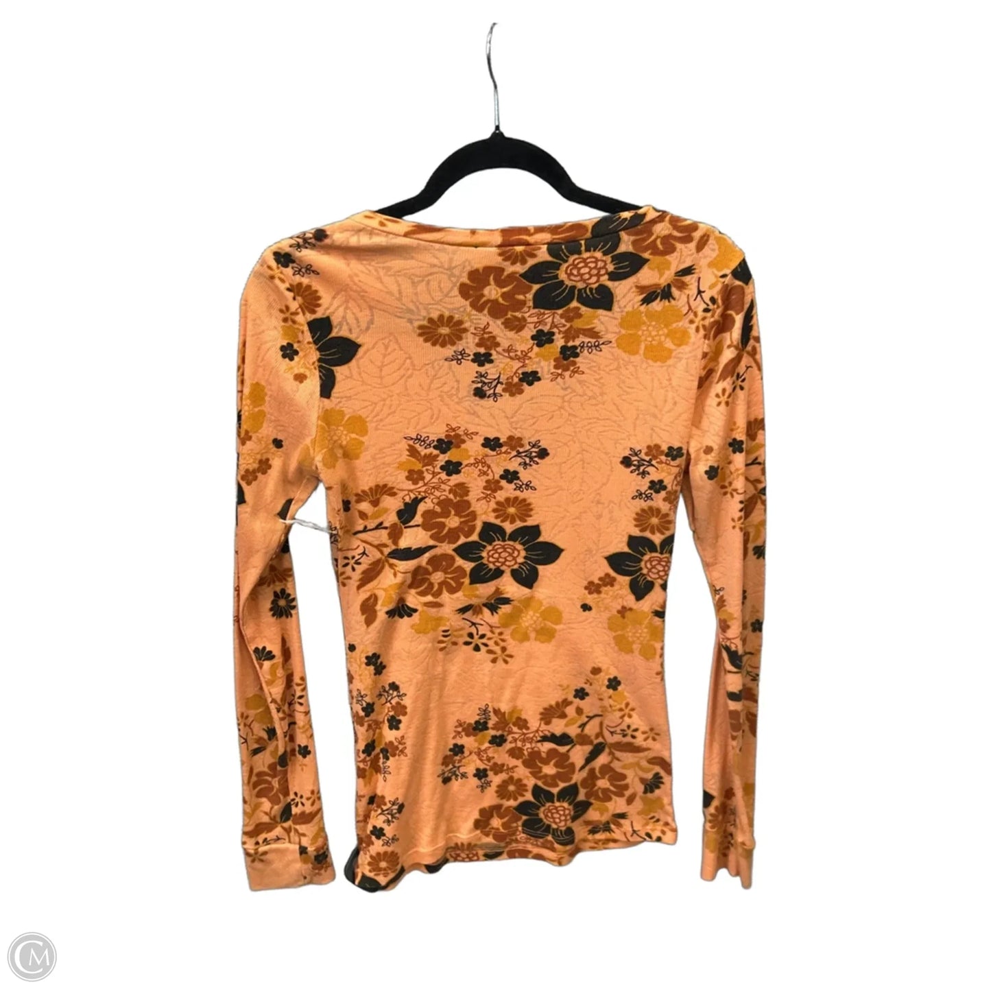 Top Long Sleeve By Daytrip In Orange, Size: M