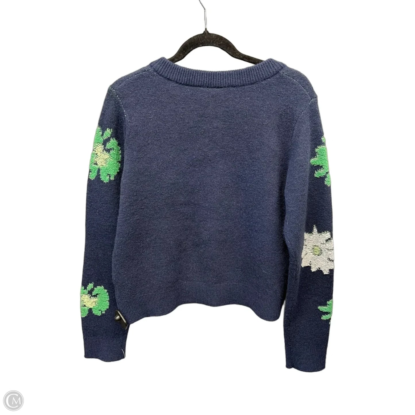 Sweater Cardigan By Grace + Karma In Blue & Green, Size: Xs