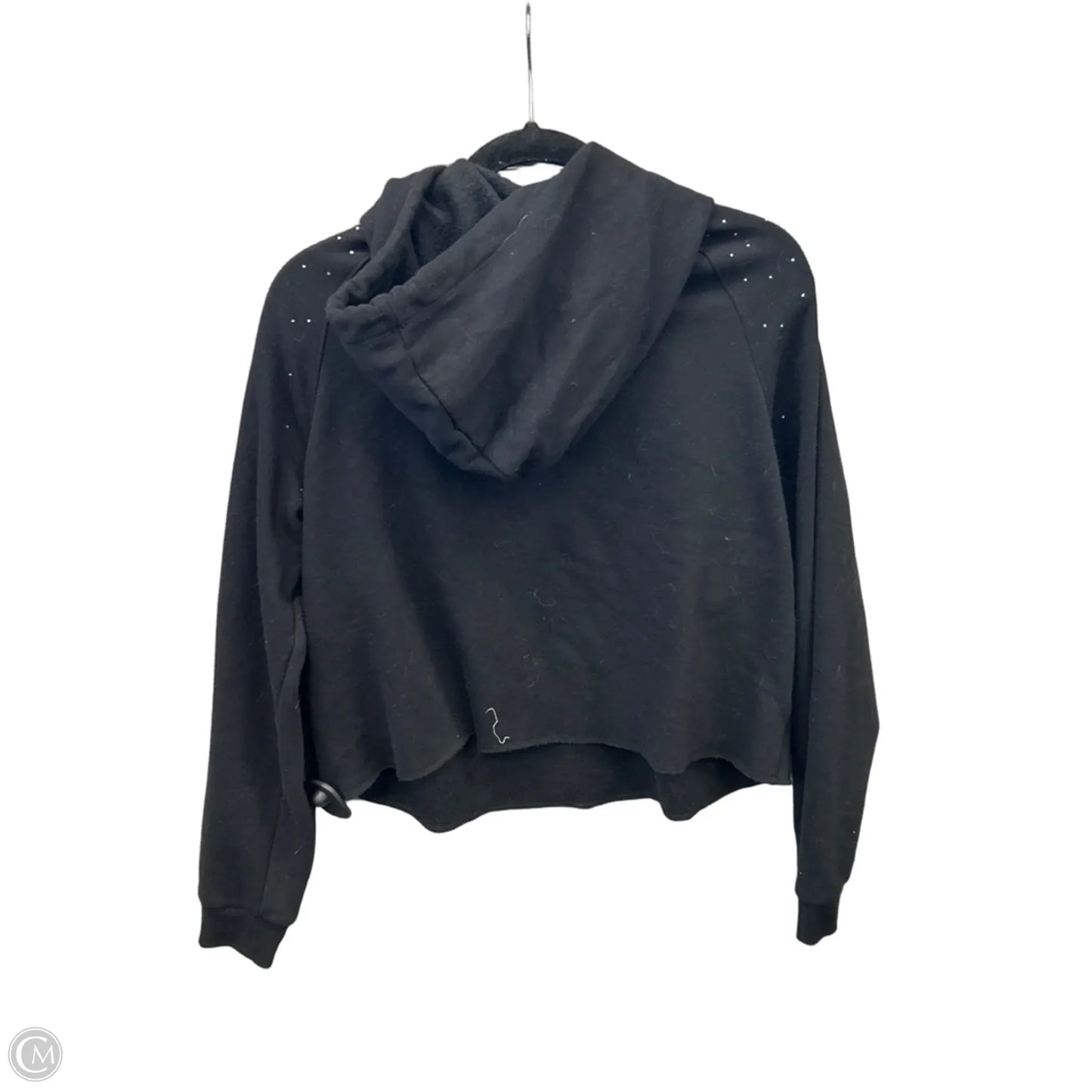 Sweatshirt Hoodie By Pink In Black, Size: L