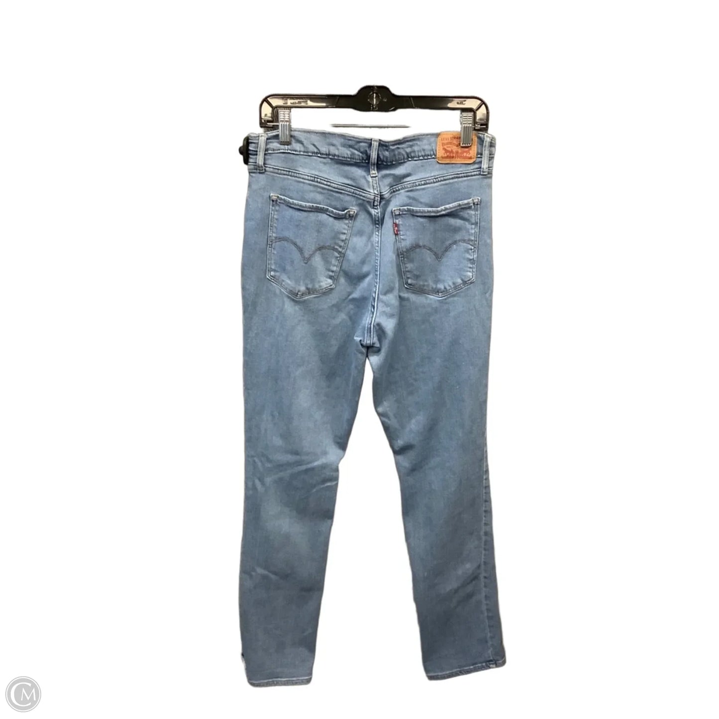 Jeans Straight By Levis In Blue Denim, Size: 12