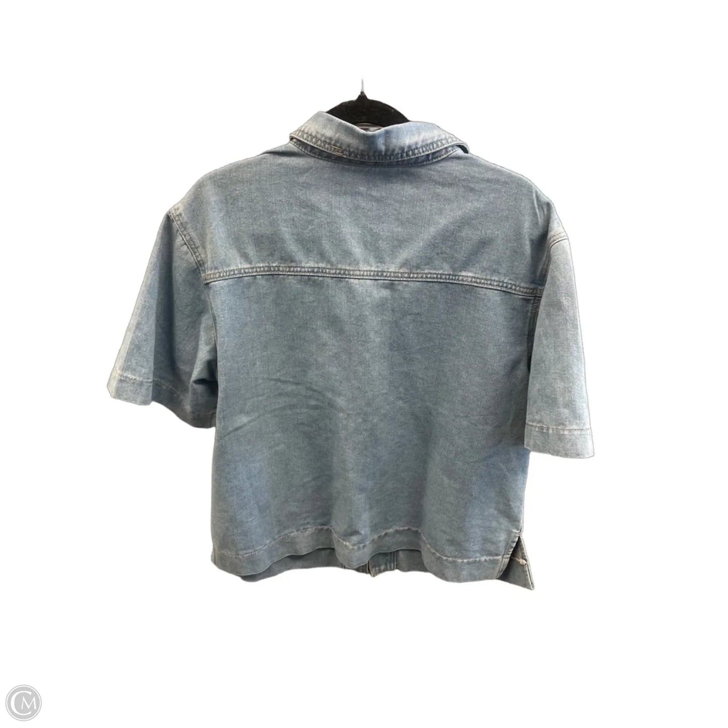 Jacket Shirt By Merokeety In Blue Denim, Size: M