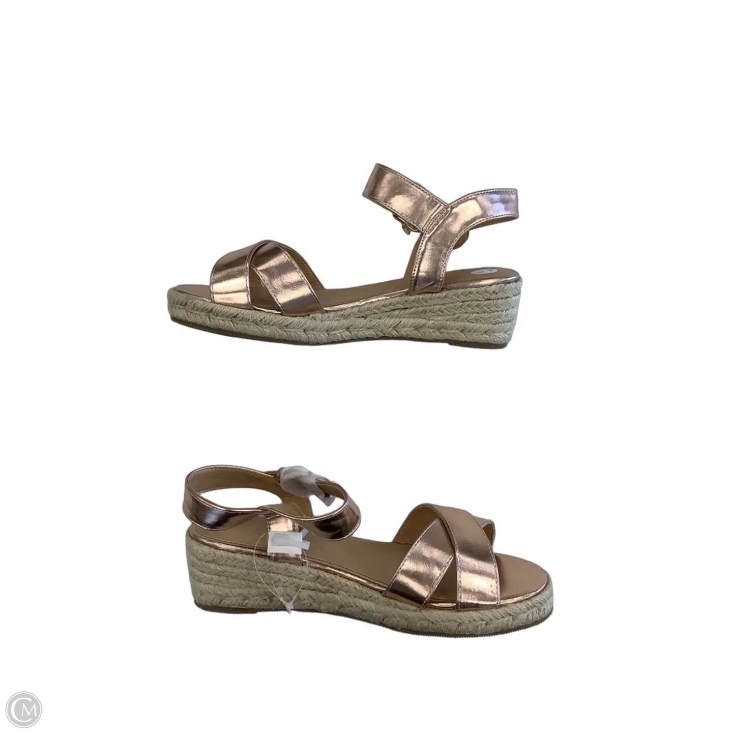 Sandals Heels Wedge By Clothes Mentor In Pink, Size: 7