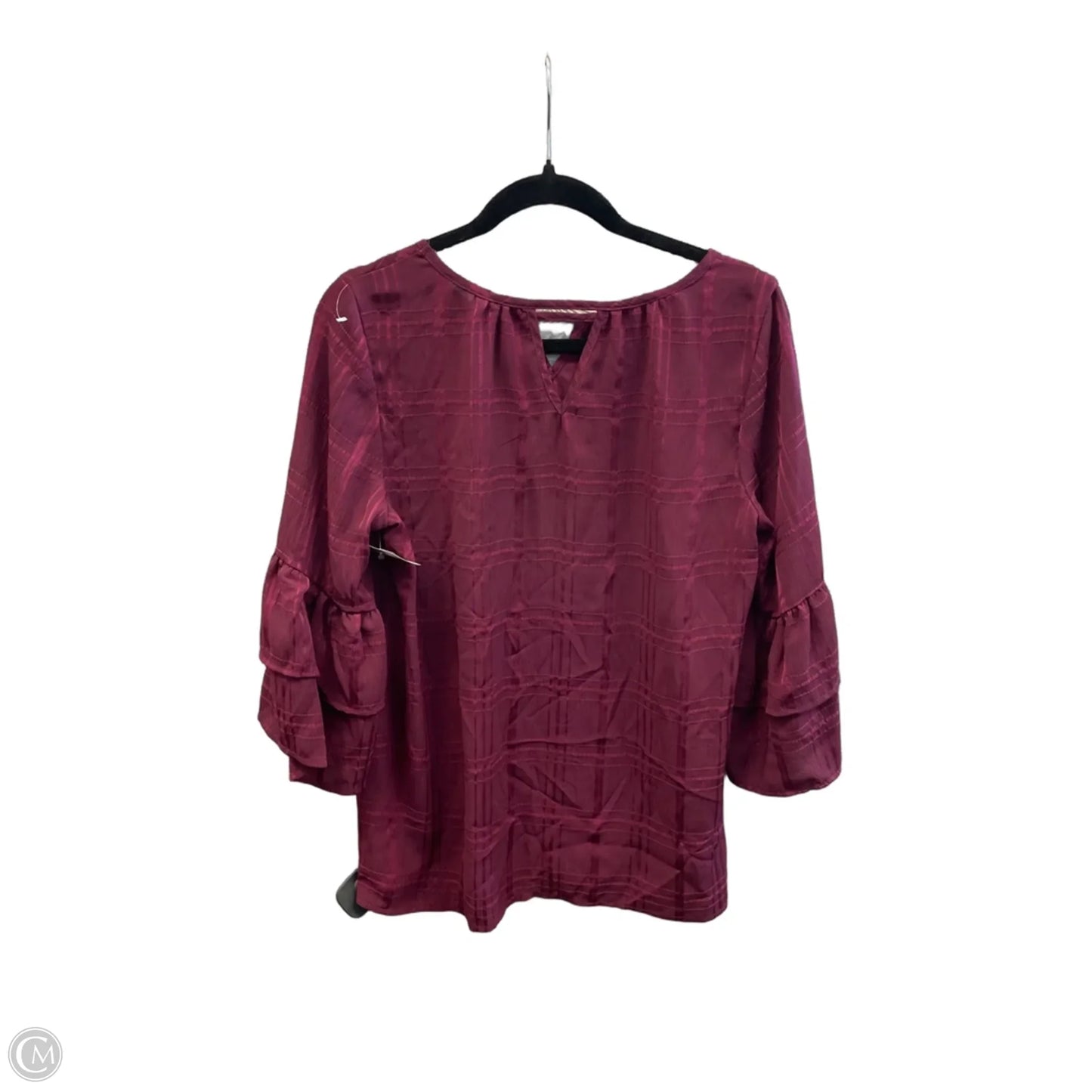Top Long Sleeve By Roz And Ali In Purple, Size: M