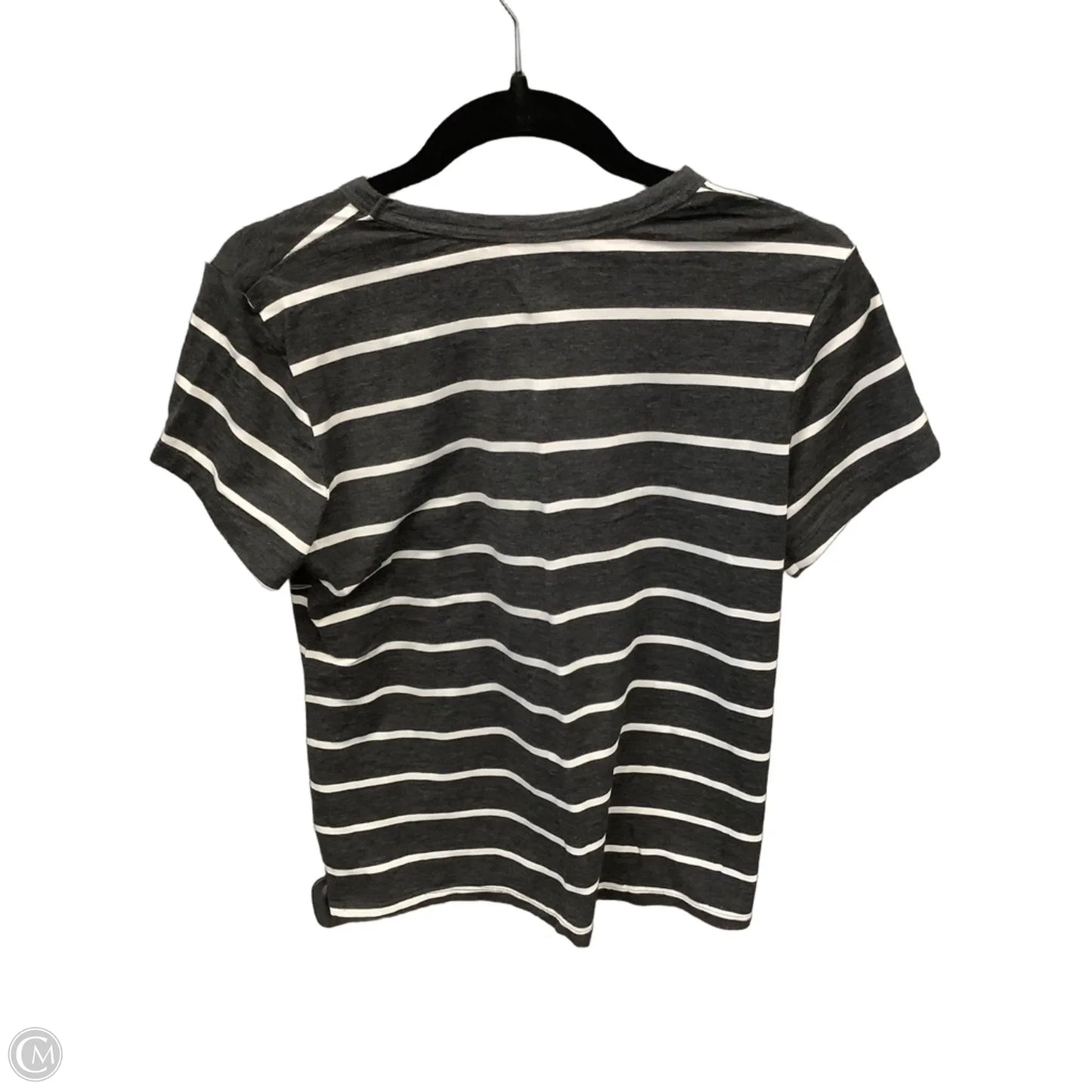 Top Short Sleeve By Time And Tru In Striped Pattern, Size: M