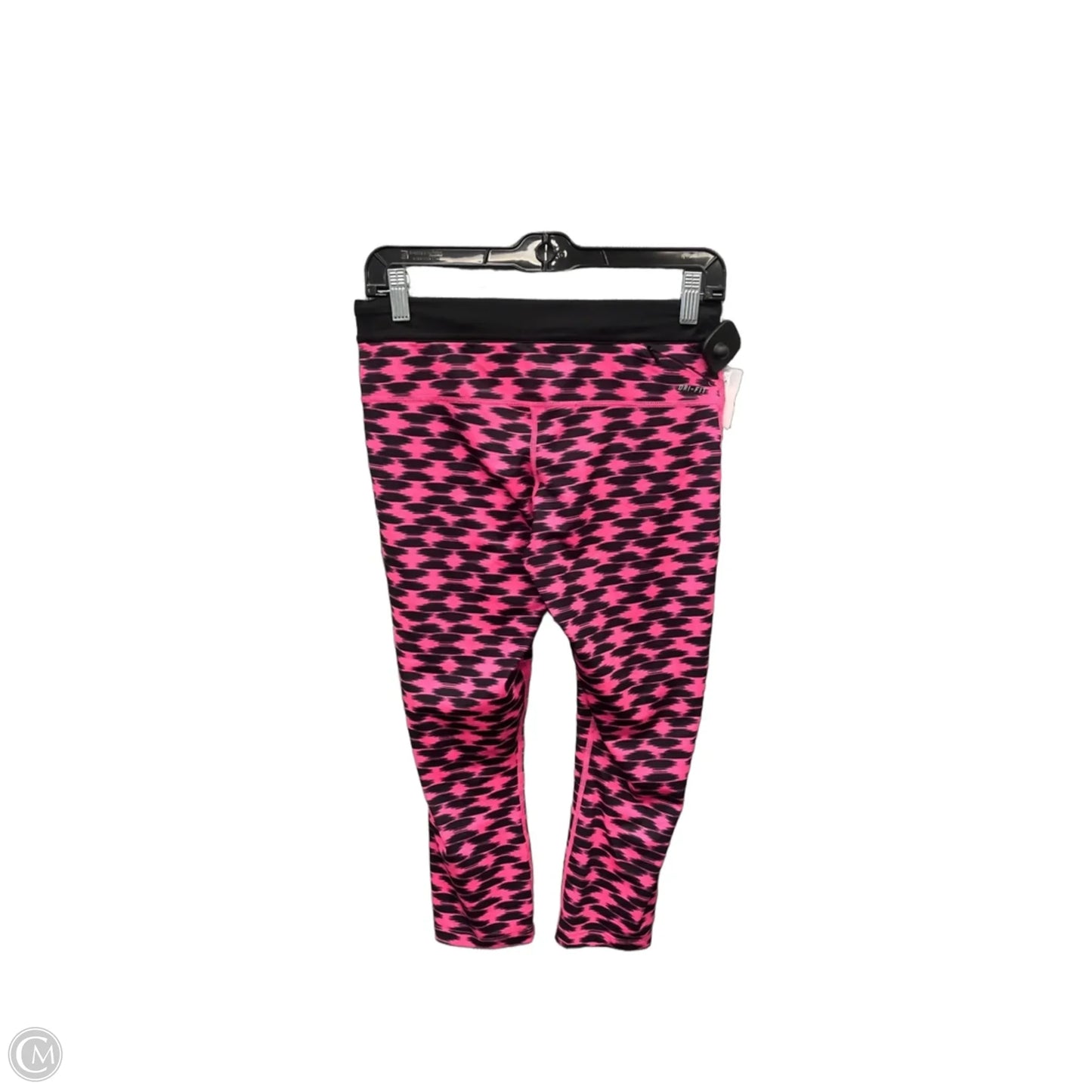 Athletic Leggings By Nike Apparel In Black & Pink, Size: M