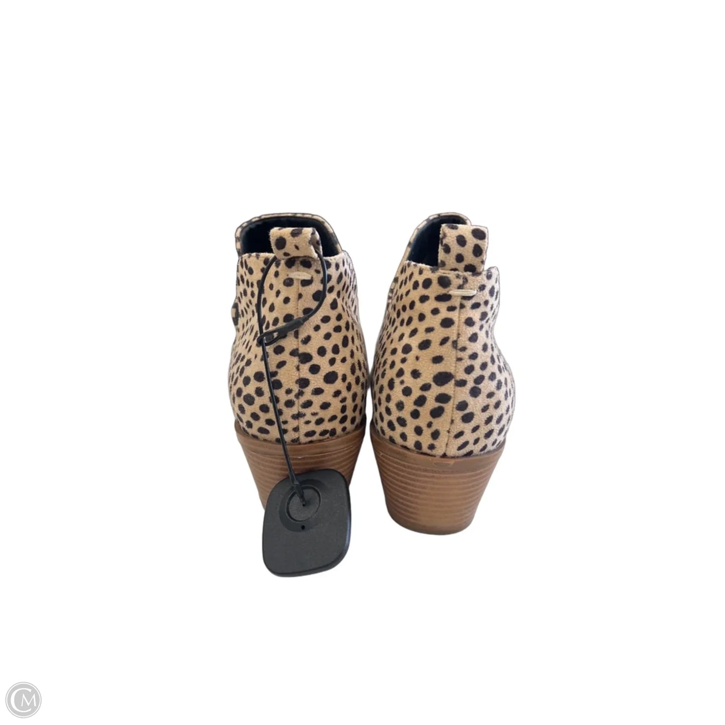 Boots Ankle Heels By Clothes Mentor In Animal Print, Size: 9.5