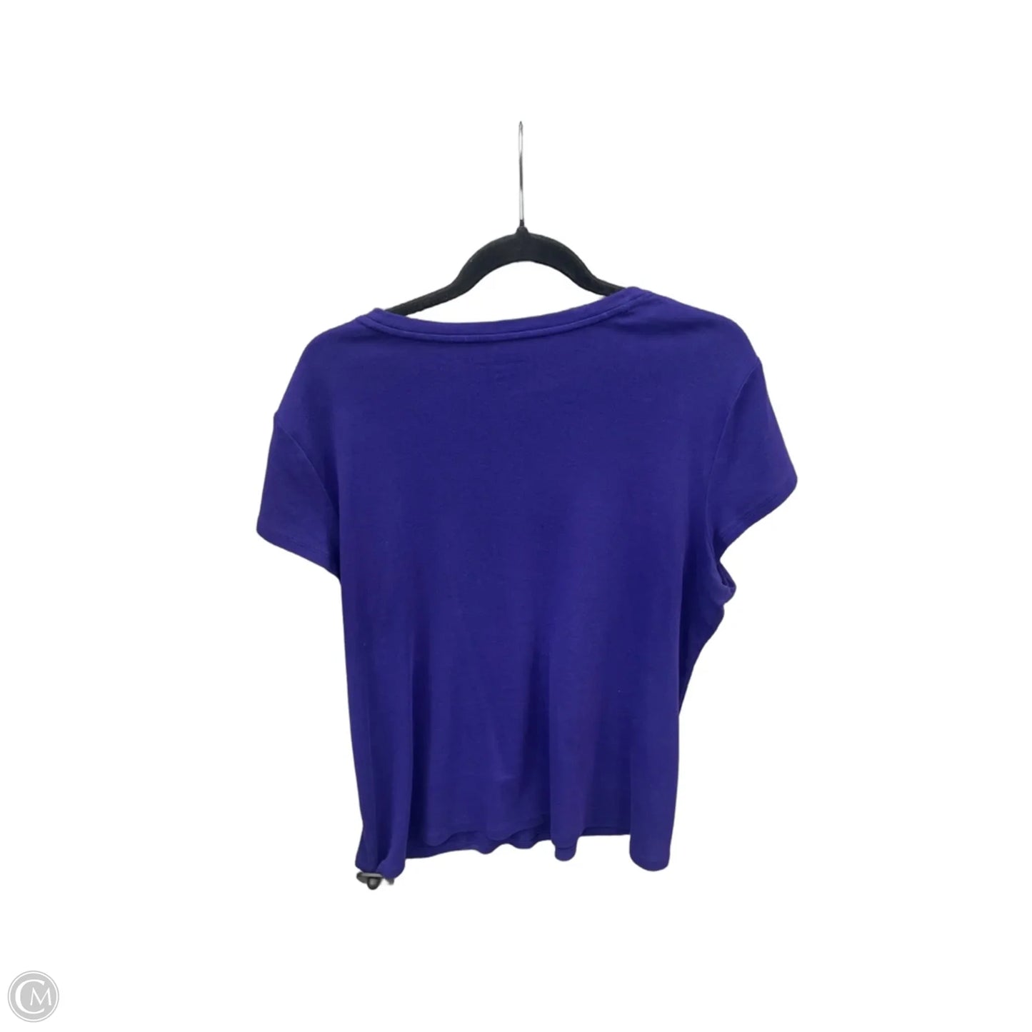 Top Short Sleeve By Liz Claiborne In Purple, Size: Xxl