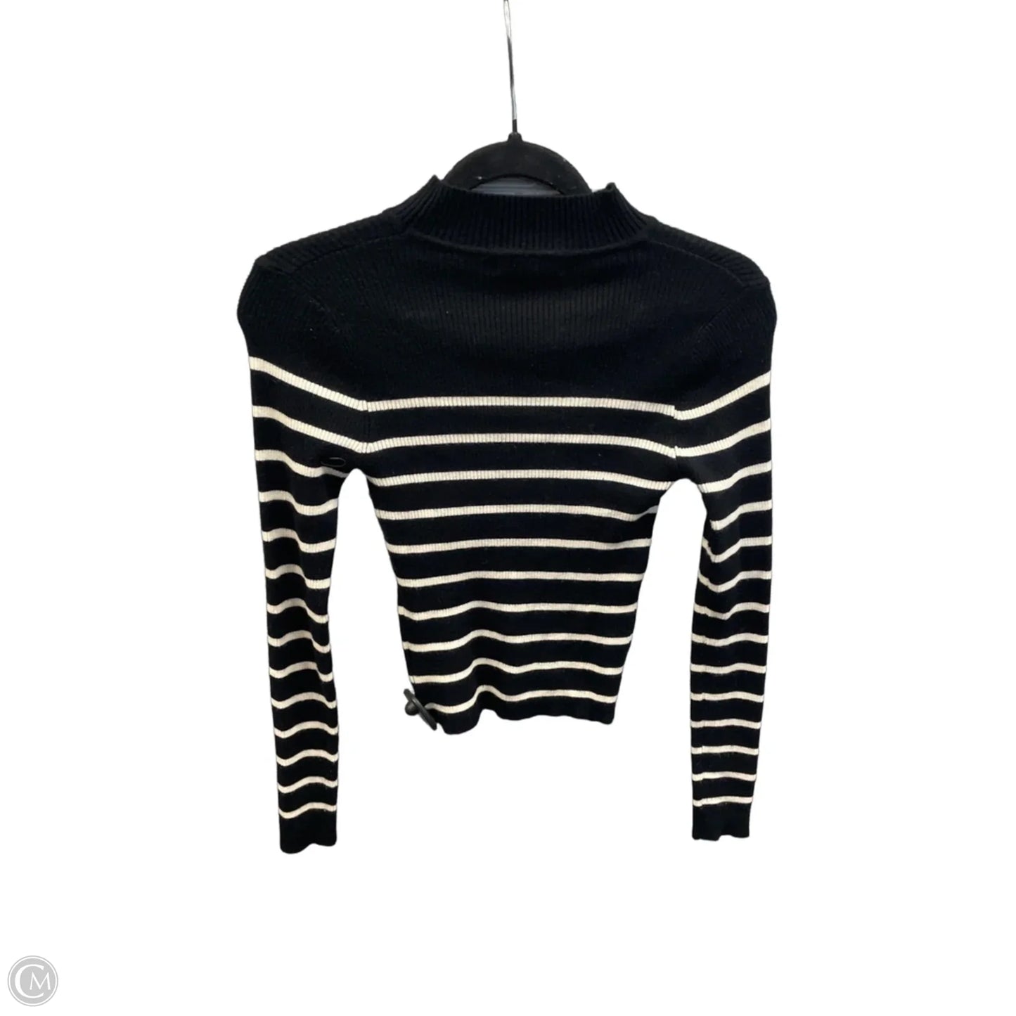 Top Long Sleeve By Love Tree In Black & White, Size: S