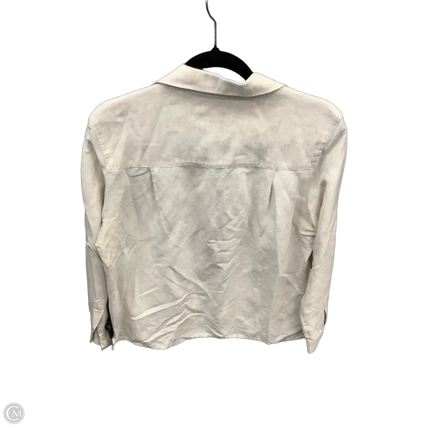 Top Long Sleeve By Crazy Horse In Cream, Size: M