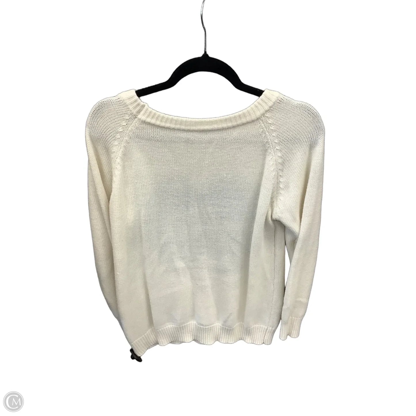 Sweater By Clothes Mentor In Cream, Size: L