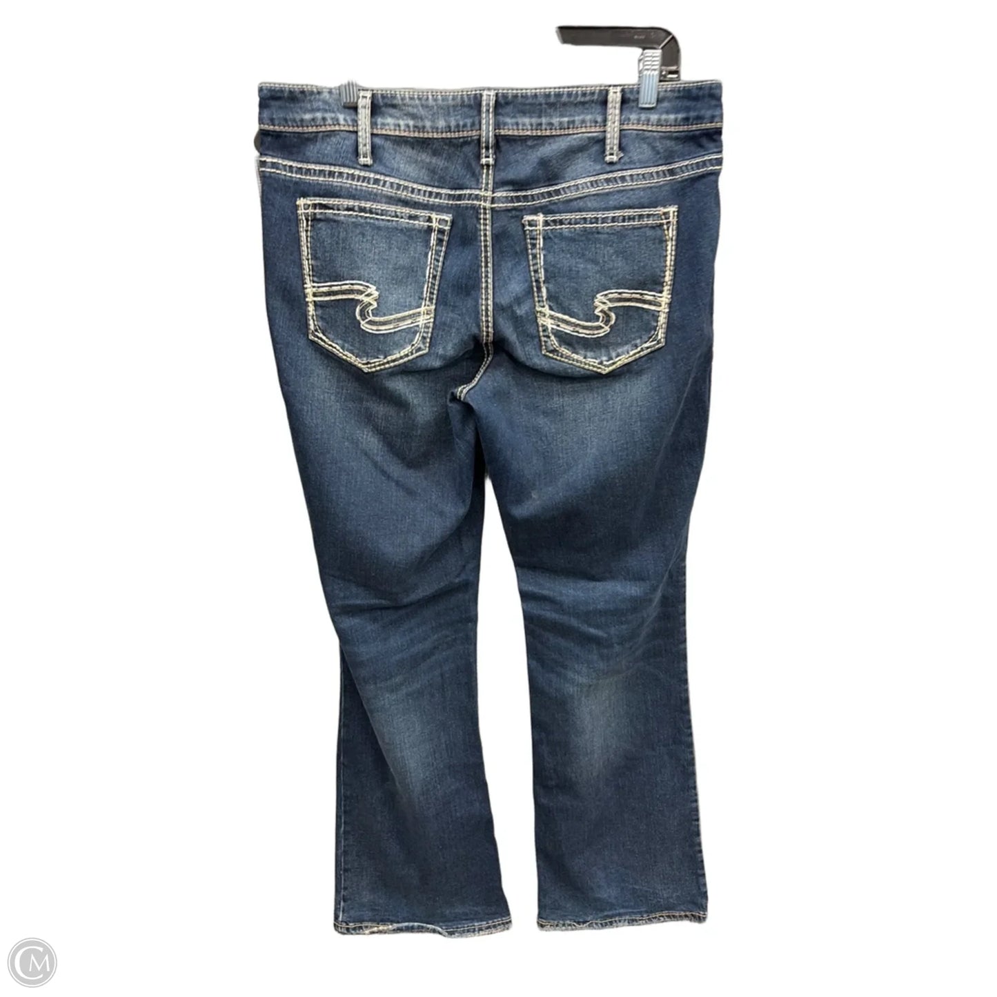 Jeans Boot Cut By Silver In Blue Denim, Size: 16