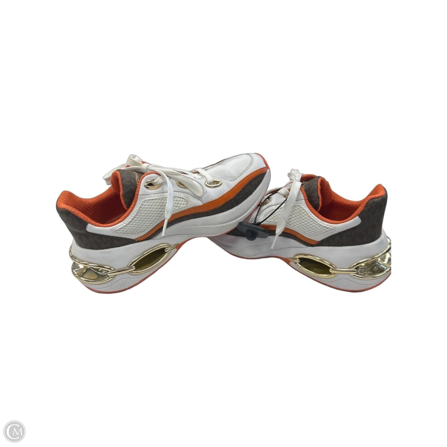 Shoes Sneakers By Michael By Michael Kors In Orange & White, Size: 8.5
