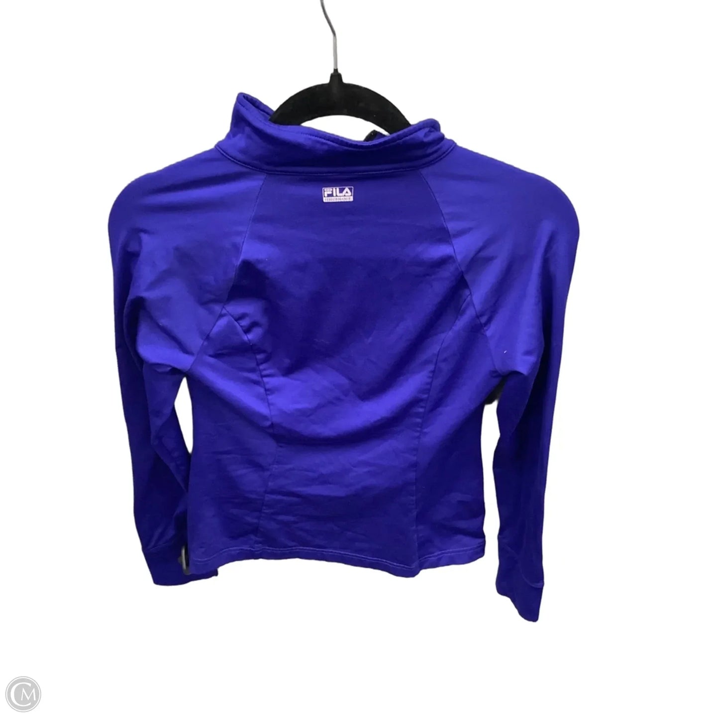Athletic Top Long Sleeve Collar By Fila In Blue, Size: Xs
