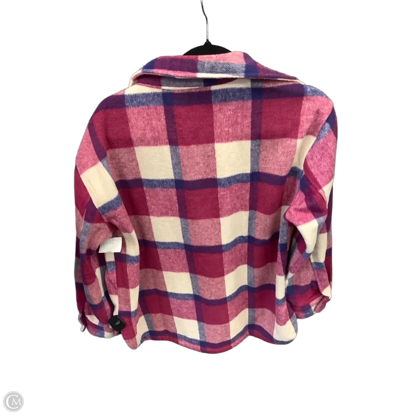 Jacket Shirt By Members Mark In Plaid Pattern, Size: S